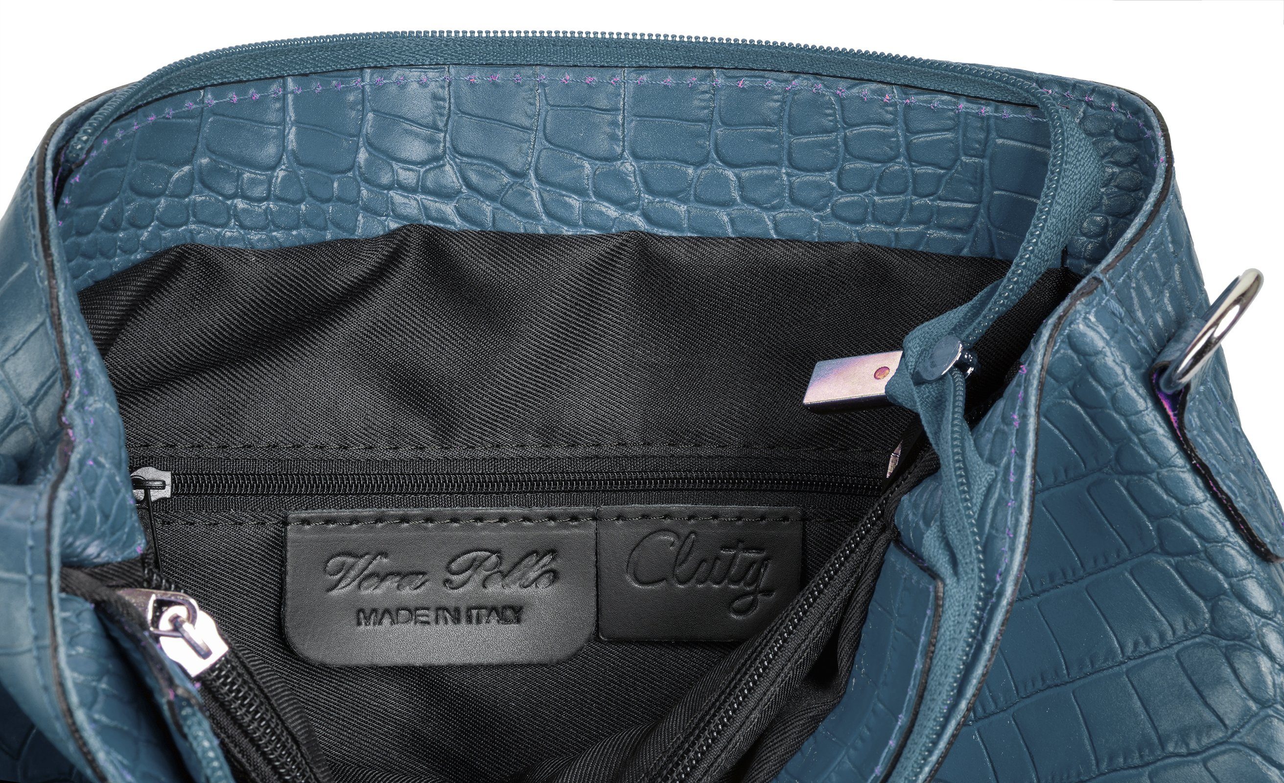 Cluty Schoudertas echt leer, made in italy