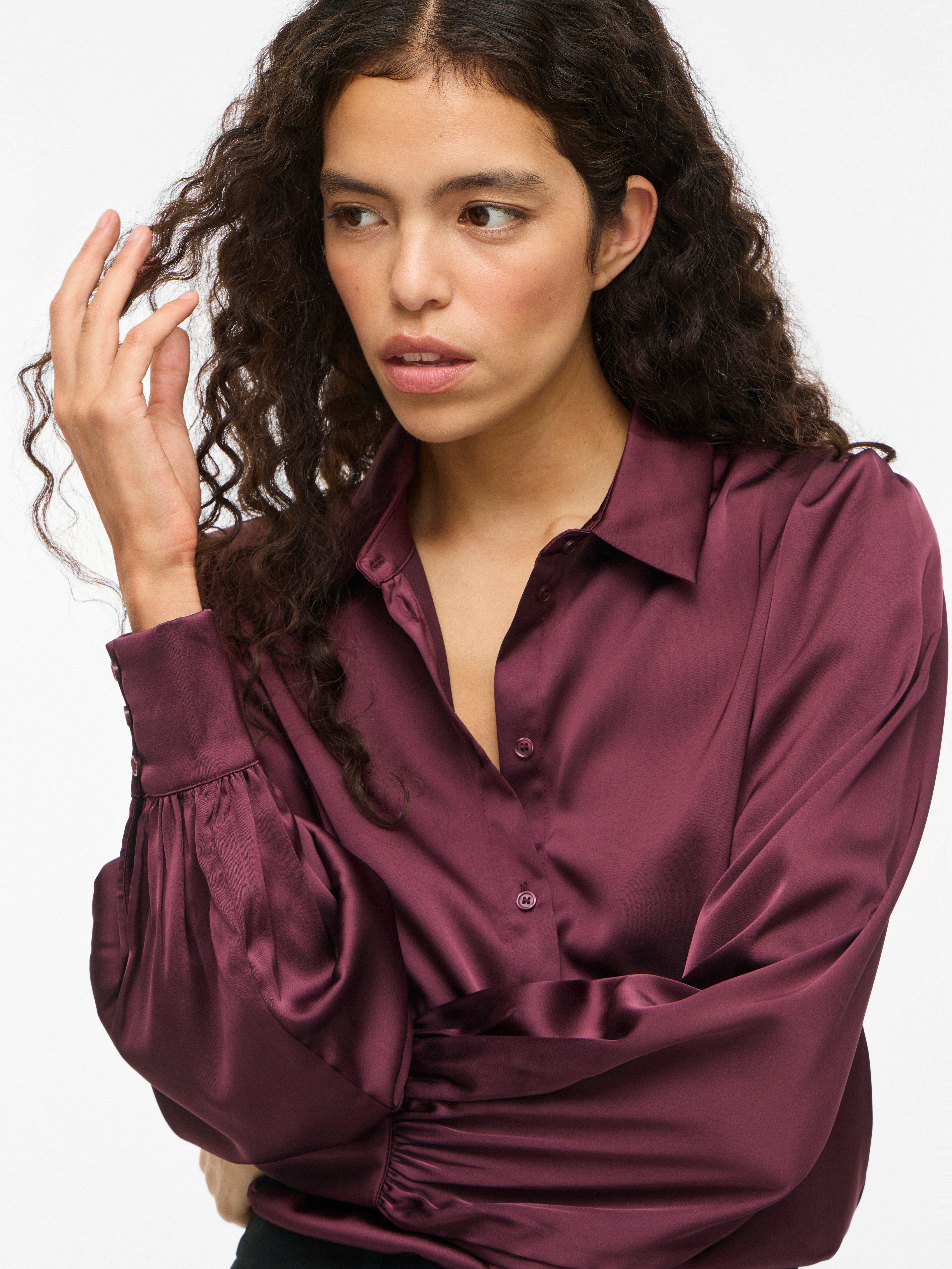 Vila Blouse met lange mouwen VIENNA RAVENNA L/S BALLOON SHIRT - NOOS