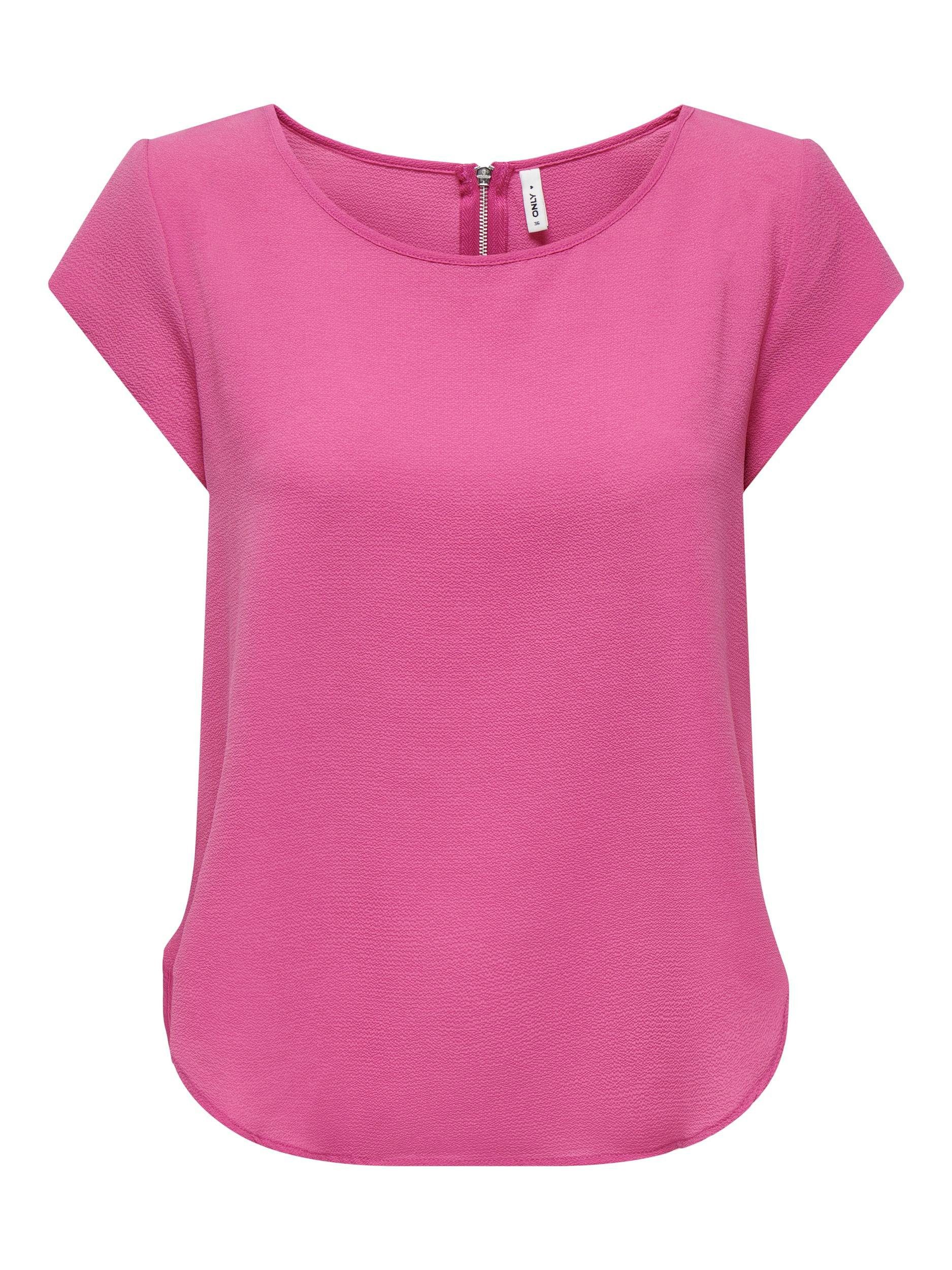 Only Blouse met korte mouwen ONLVIC S/S SOLID TOP NOOS PTM