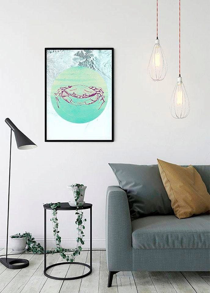 Komar Wanddecoratie Crab Sea Wanddecoratie - zonder lijst (1 stuk)