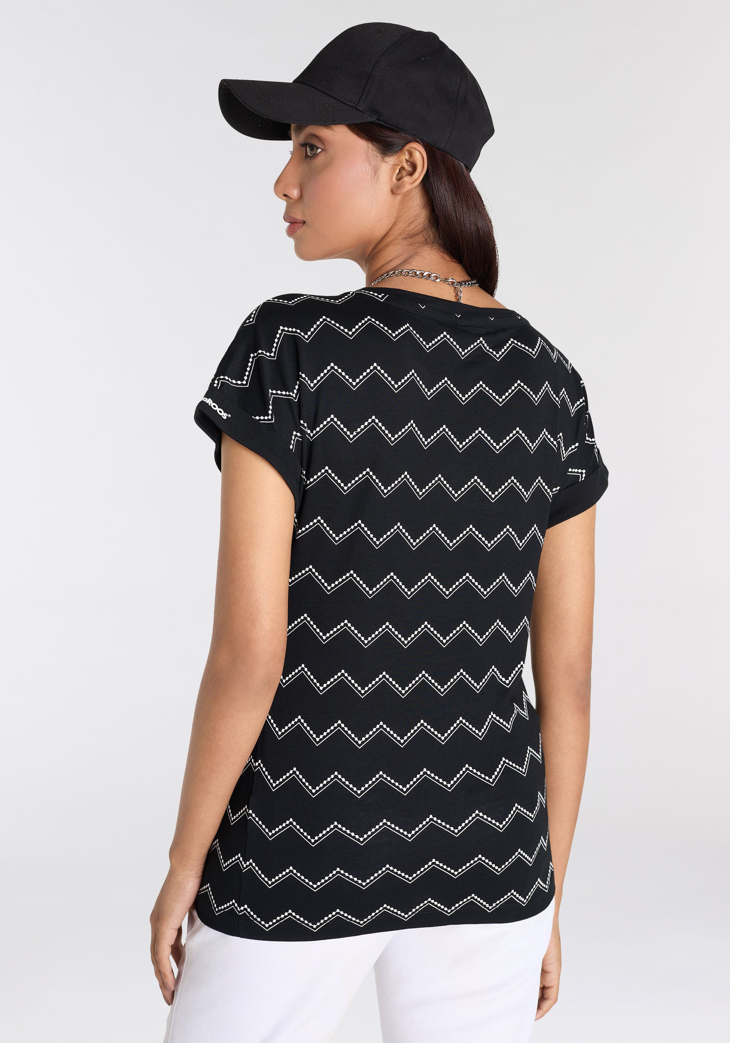 KangaROOS Shirt met korte mouwen met zigzagpatroon