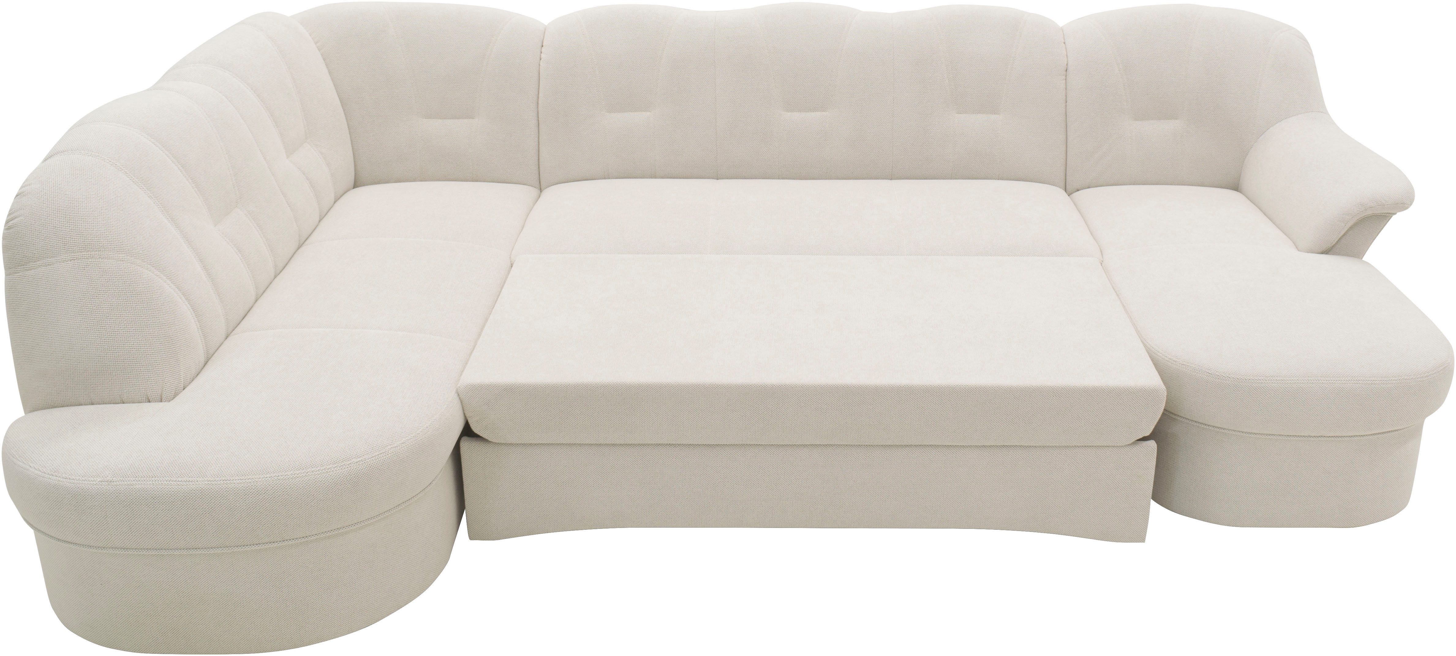 DOMO collection Zithoek Flores ook in leren bekleding, B/D/H: 293/180/86 cm, U-vorm (3 stuks)