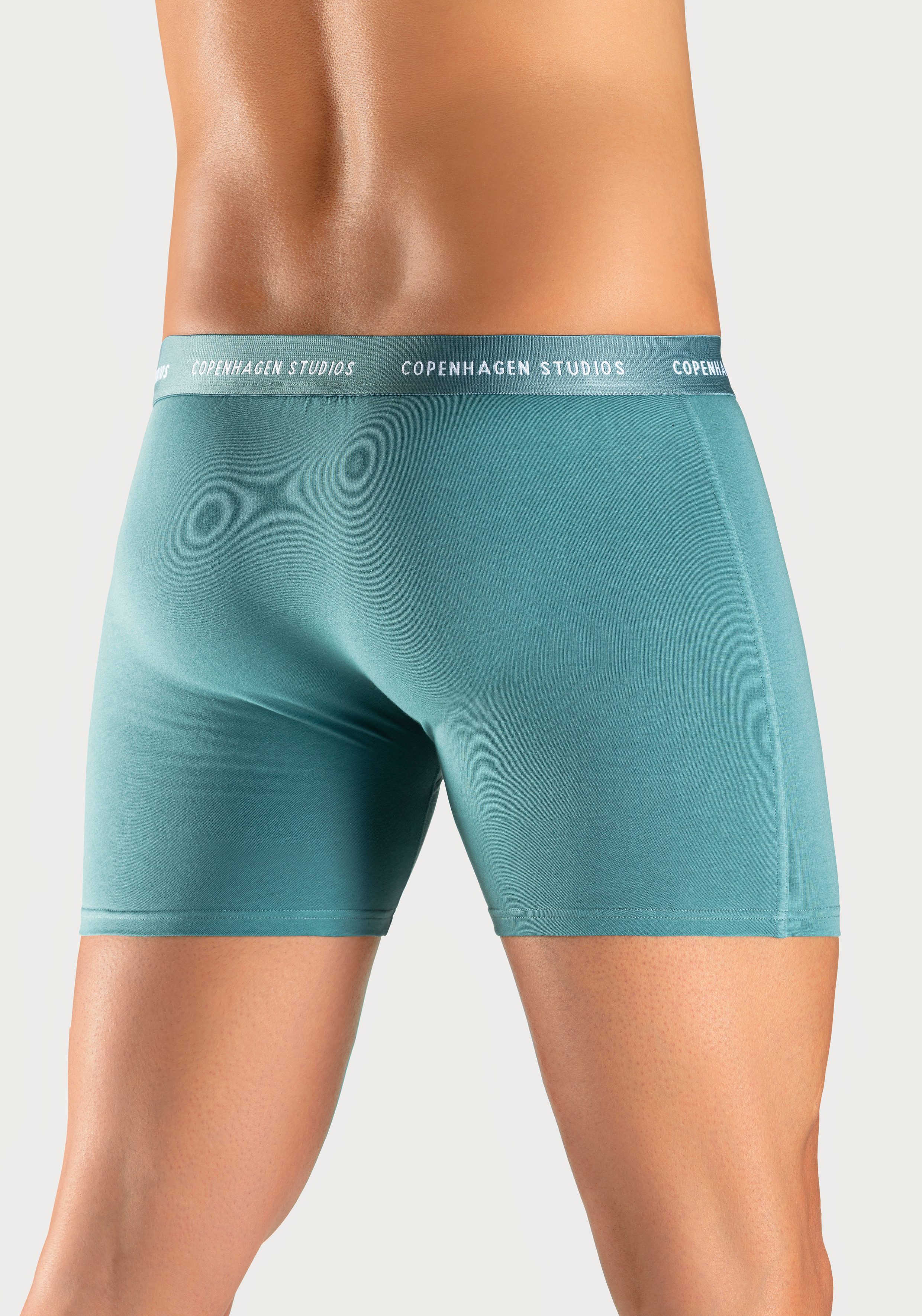 Copenhagen Studios Lange boxershort Boxershorts voor heren met langere pijpen en logo-tailleband (3 stuks)