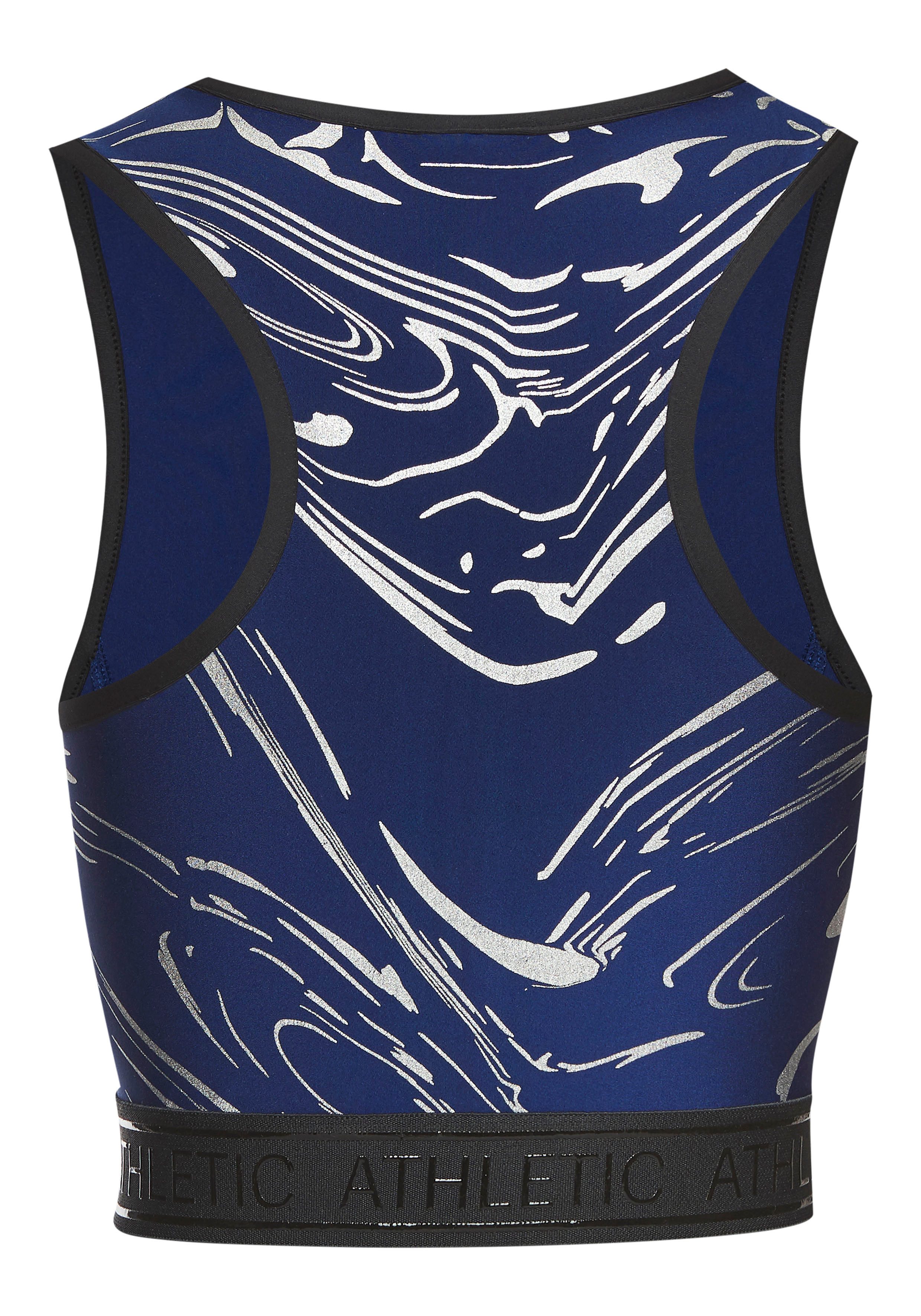 active by Lascana Functionele top Glanzende 3D-tekst op de tailleband