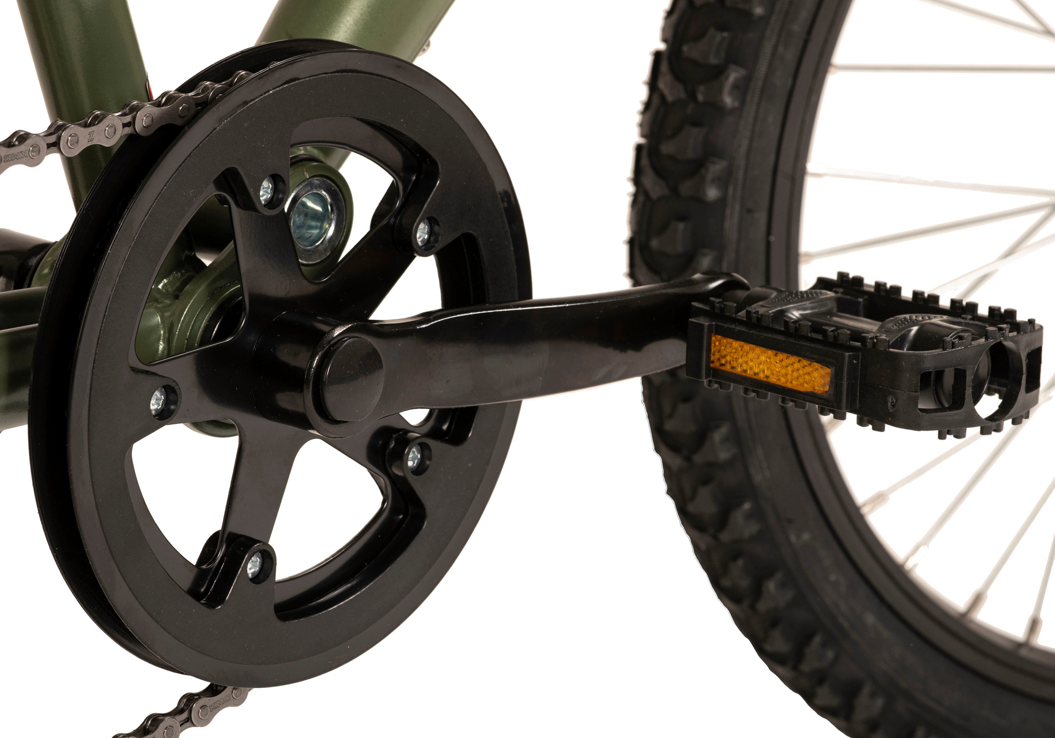 MUSTANG Kinderfiets Kinder-mountainbike Fully 20'' Zodiac groen 6 versnellingen RH 31 cm