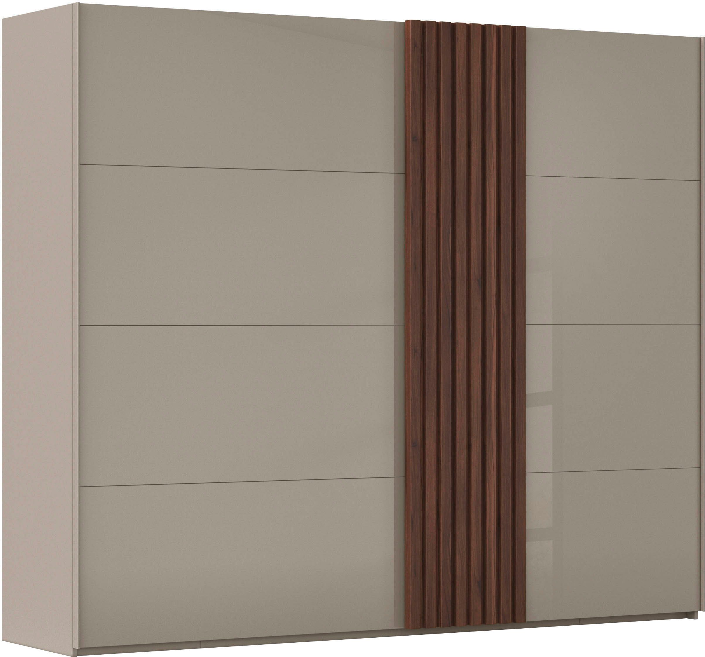 rauch Schuifdeurkast Kledingkast kast garderobe linnenkast TEGIO met hoogwaardige houtdecoratie en glazen front made in germany zweefdeurkasten maat