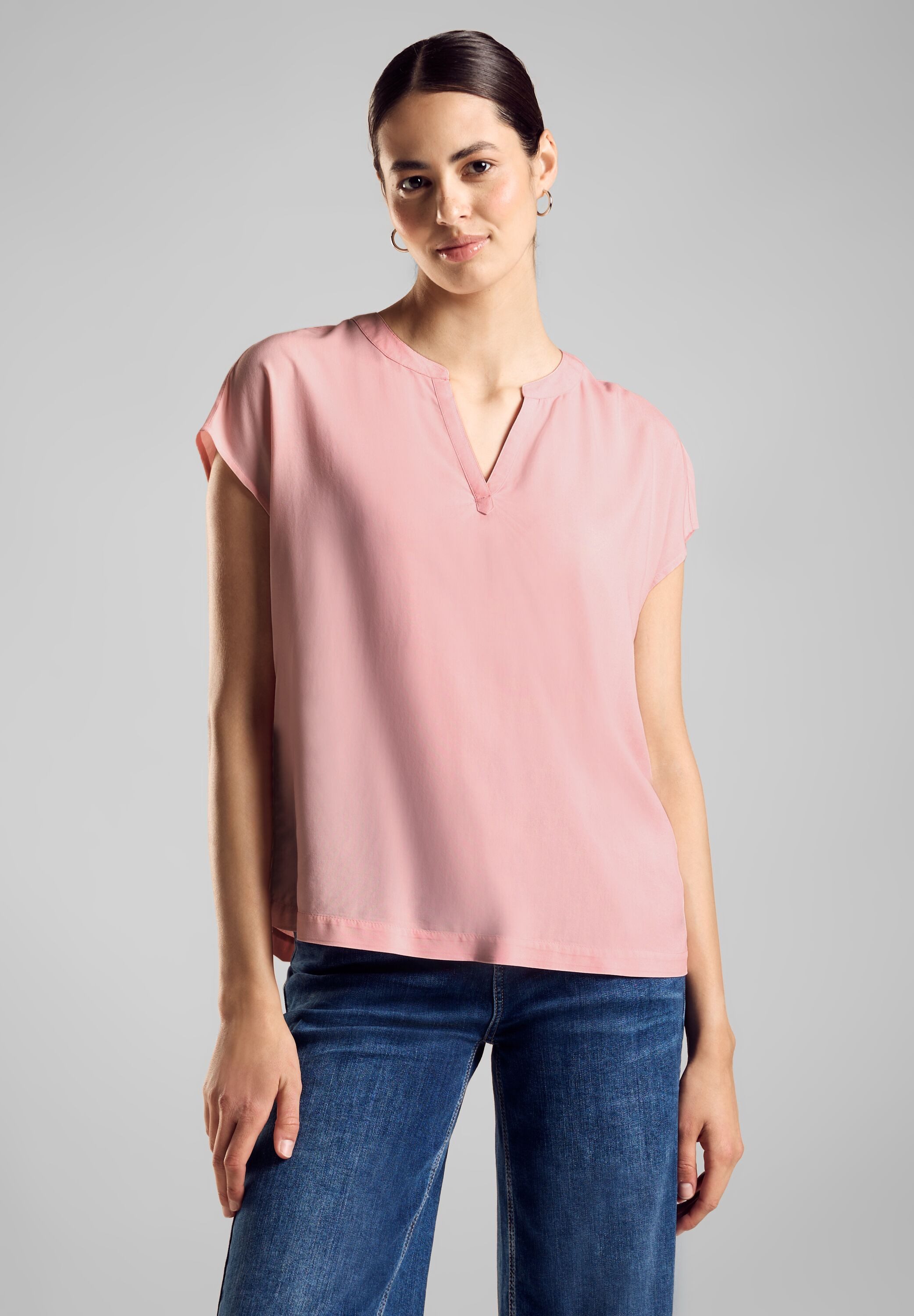 STREET ONE Blouse met korte mouwen