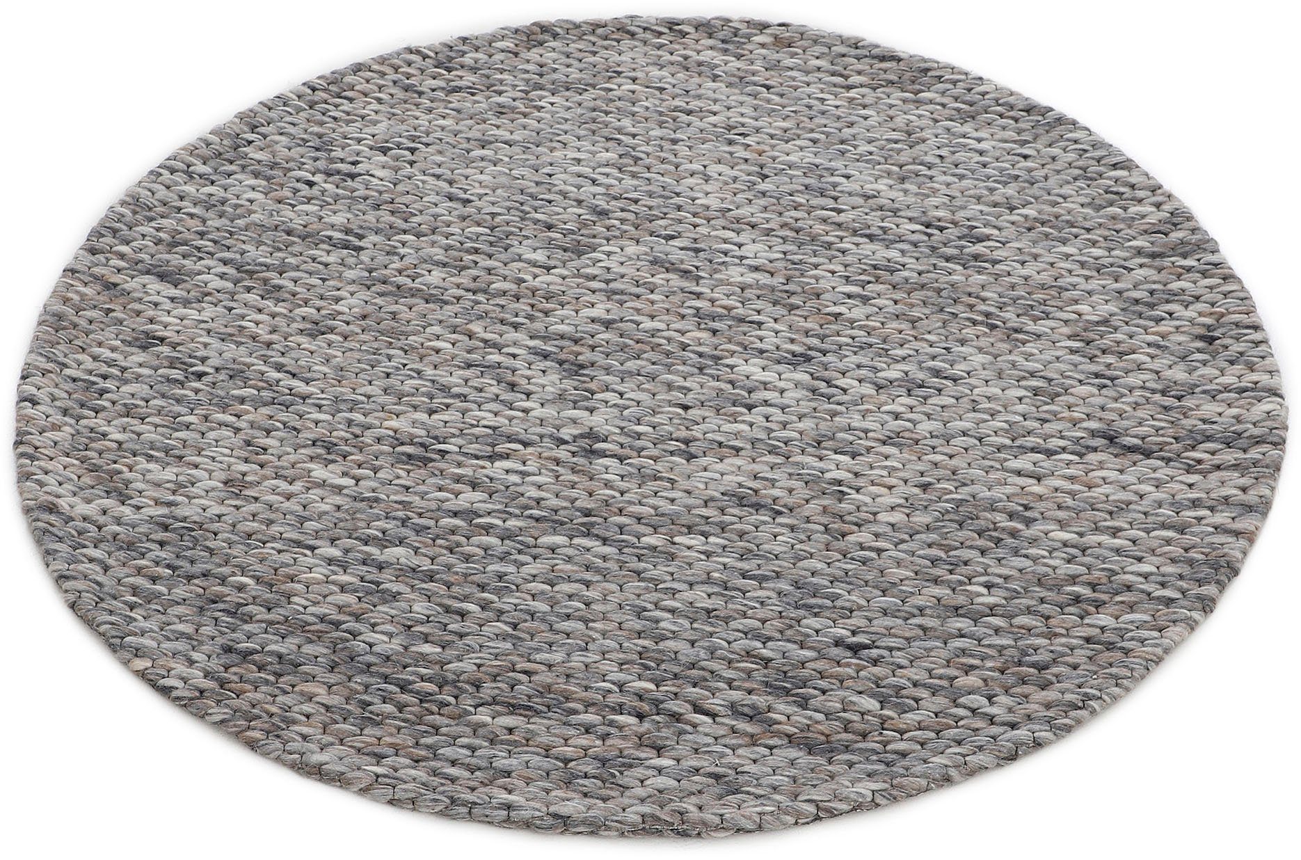 carpetfine Wollen kleed Sina grove structuur, tijdloos design, 100% wol, woonkamer
