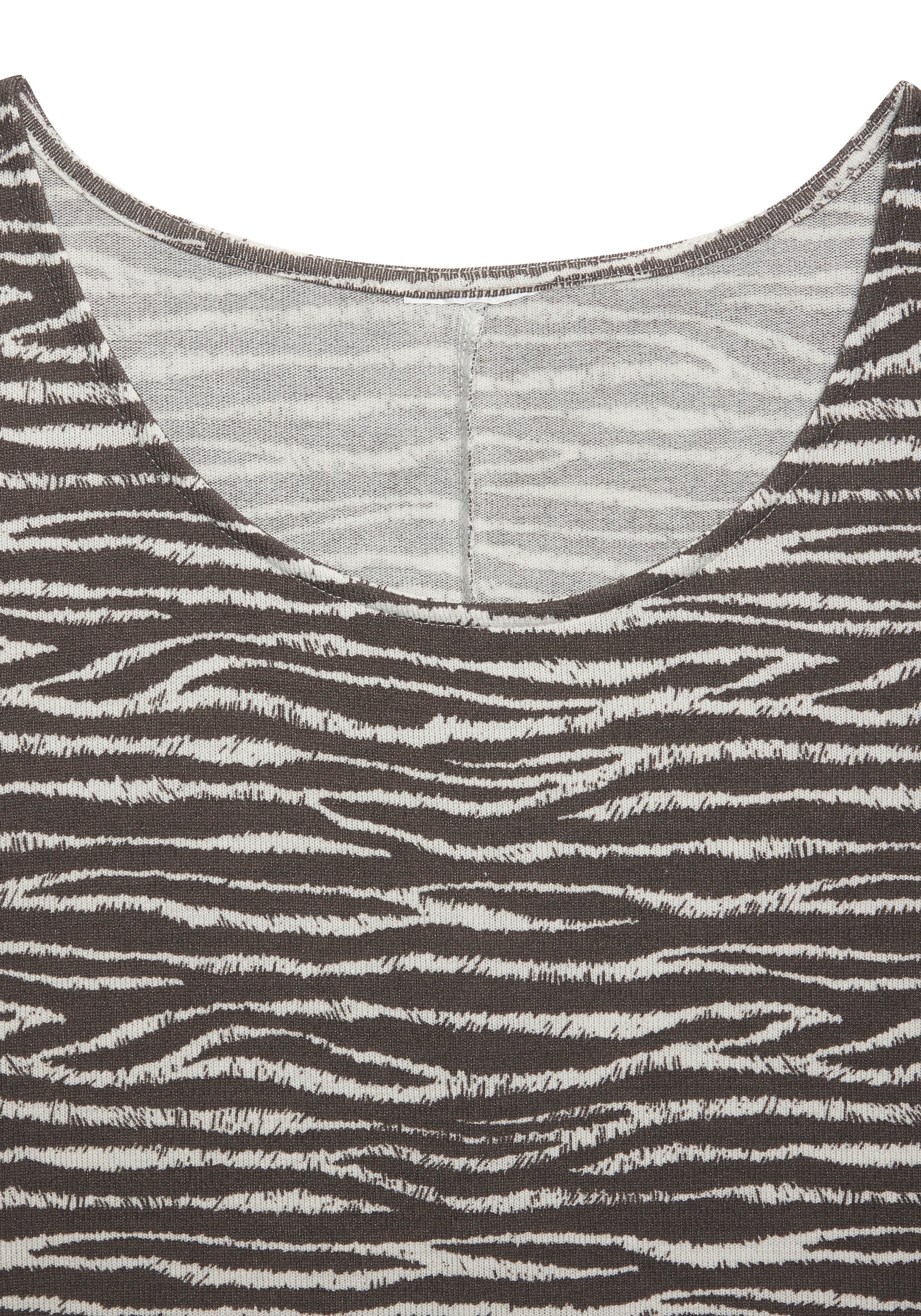 Lascana Shirt met 3/4 mouwen Met modieus zebra-patroon