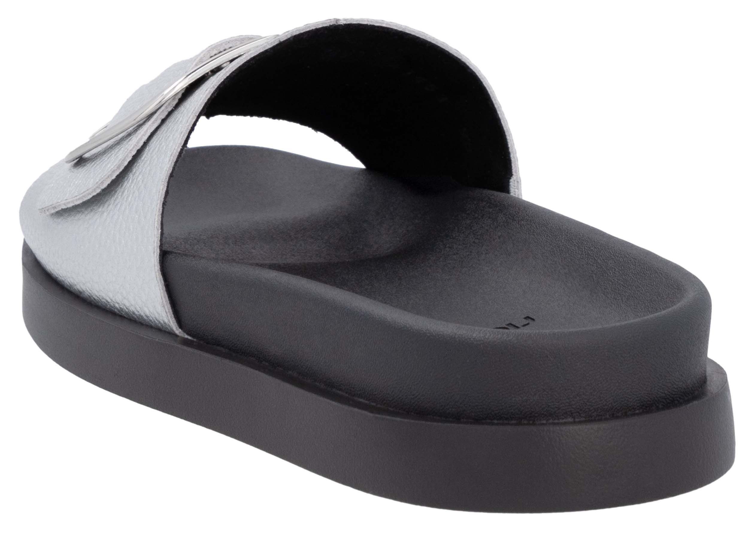 RIEKER Sport Slippers Zomerschoen, strandschoen, vakantieschoen, huisschoen met decoratieve sluiting