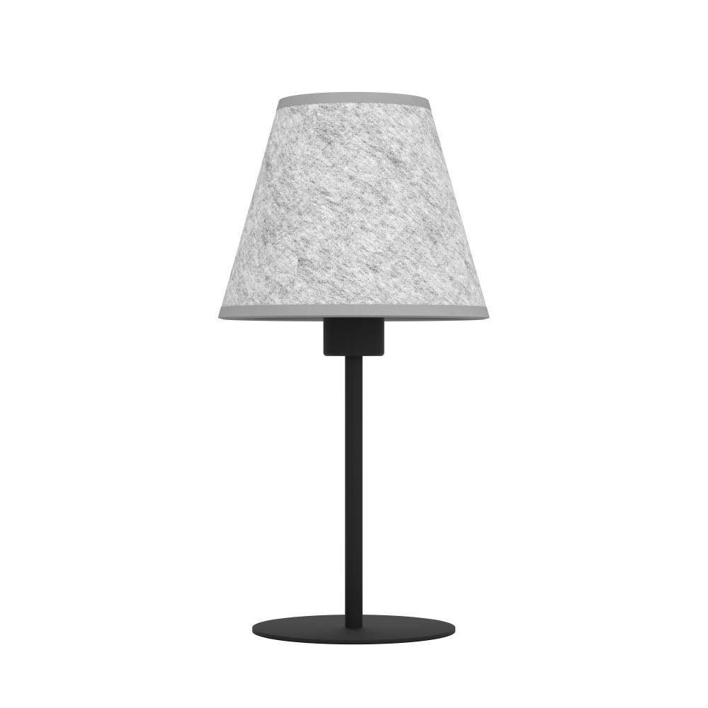 EGLO Tafellamp ALSAGER Tafellamp, Japandi, metaal in zwart en vilt in grijs, E27 fitting (1 stuk)