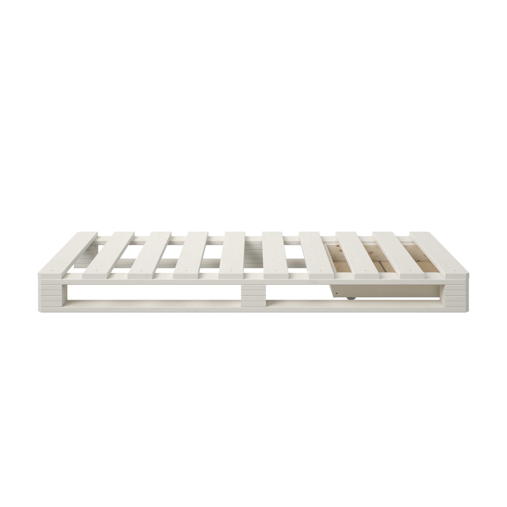 Home affaire Palletbed "ALASCO" BESTSELLER! Met lade gecertificeerd massief hout, uit te breiden tot tweepersoons- of familiebed