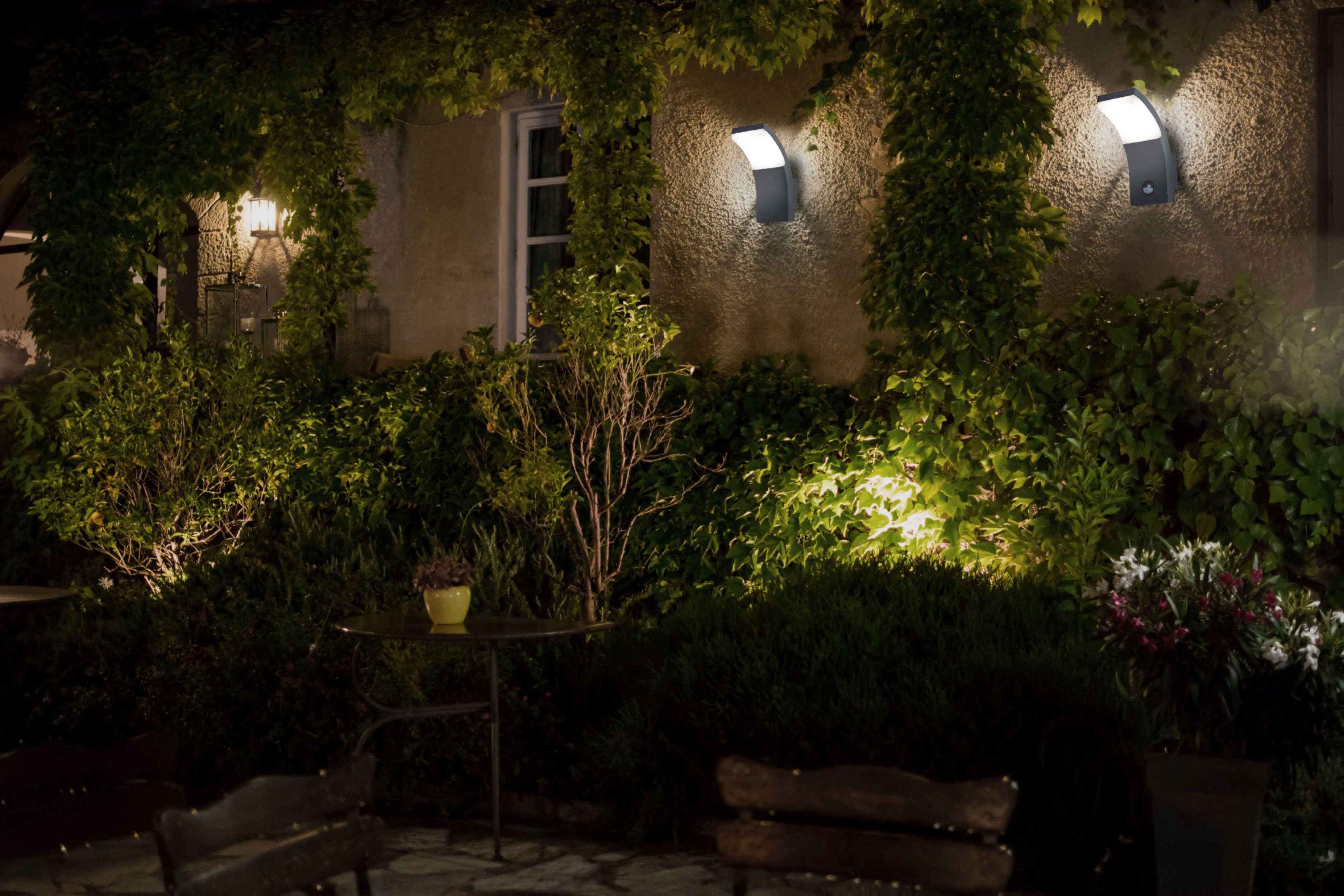 näve Ledwandlamp voor buiten Orbis Wandlamp, terras, antraciet, hoogte: 19,8 cm, led warmwit (1 stuk)