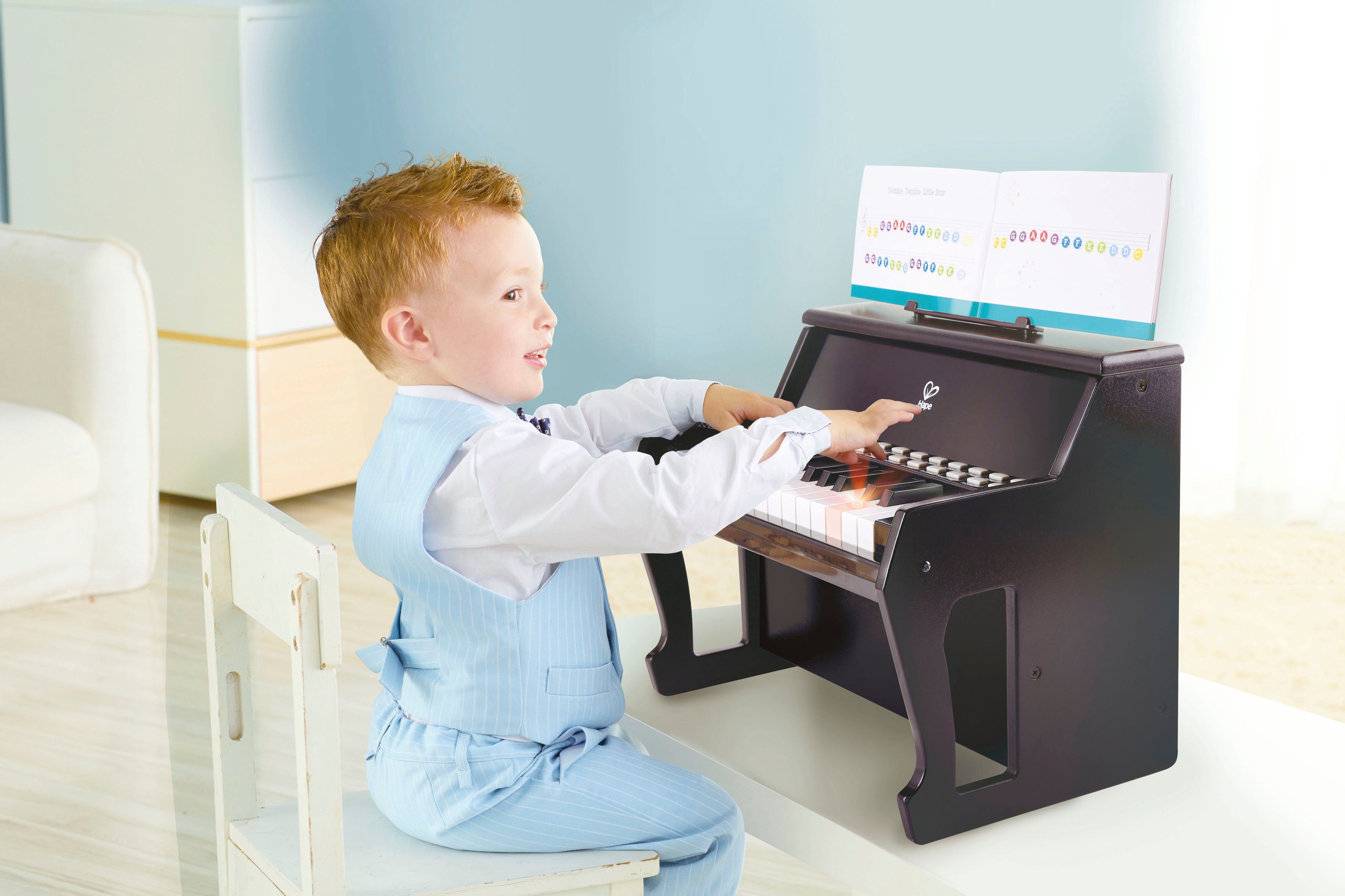 Hape Speelgoed-muziekinstrument Verlichte toetsen-piano FSC®- beschermt bos - wereldwijd