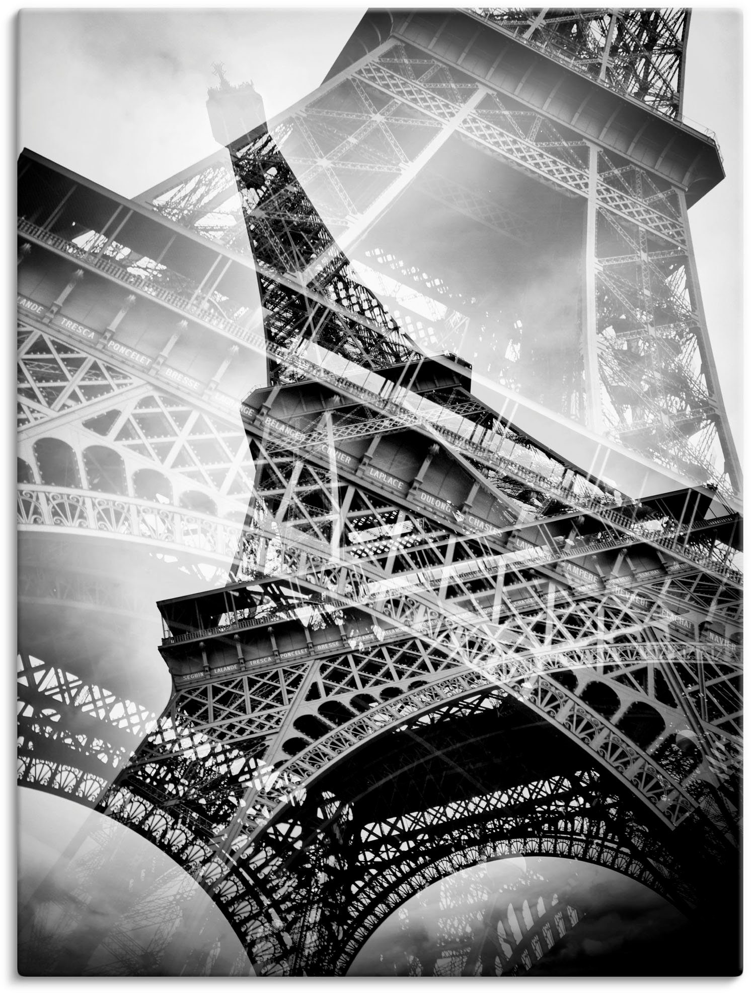 Artland Artprint De dubbele Eiffeltoren in vele afmetingen & productsoorten - artprint van aluminium / artprint voor buiten, artprint op linnen, poster, muursticker / wandfolie ook