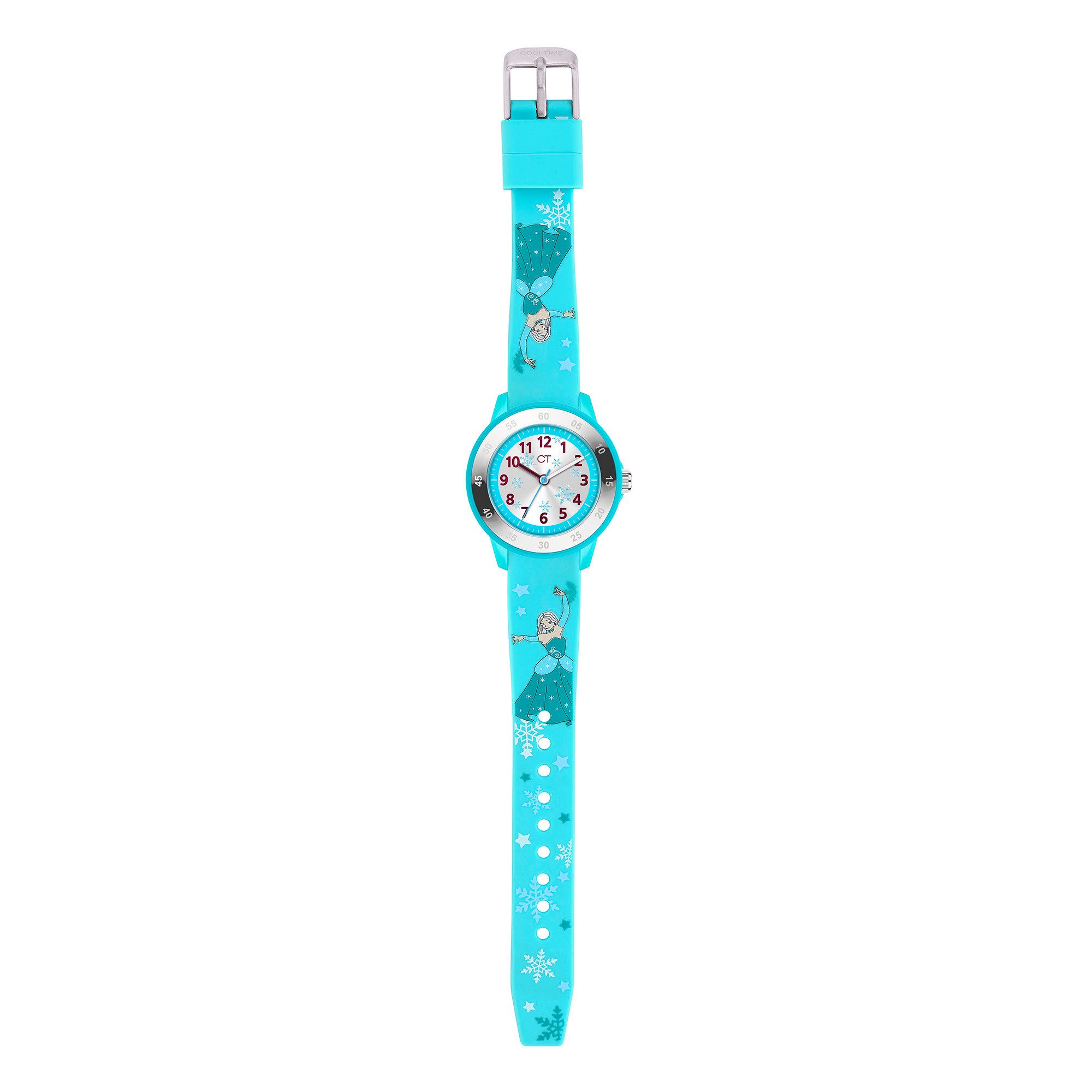 COOL TIME Kwartshorloge The Cool Ice Princess Horloge, siliconen armband, kinderhorloge, meisje, analoog