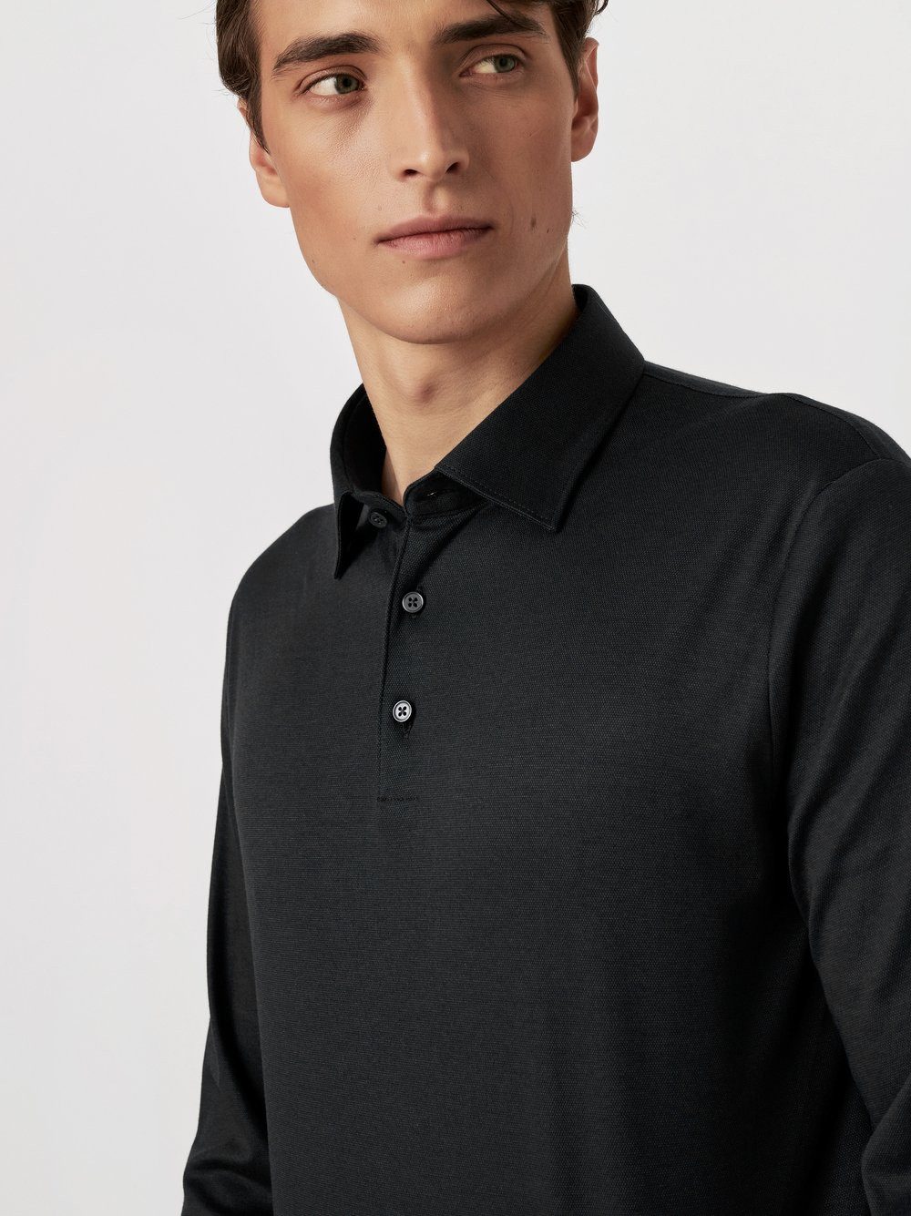 Desoto Poloshirt met lange mouwen Essentieel Polo Kent 1/1