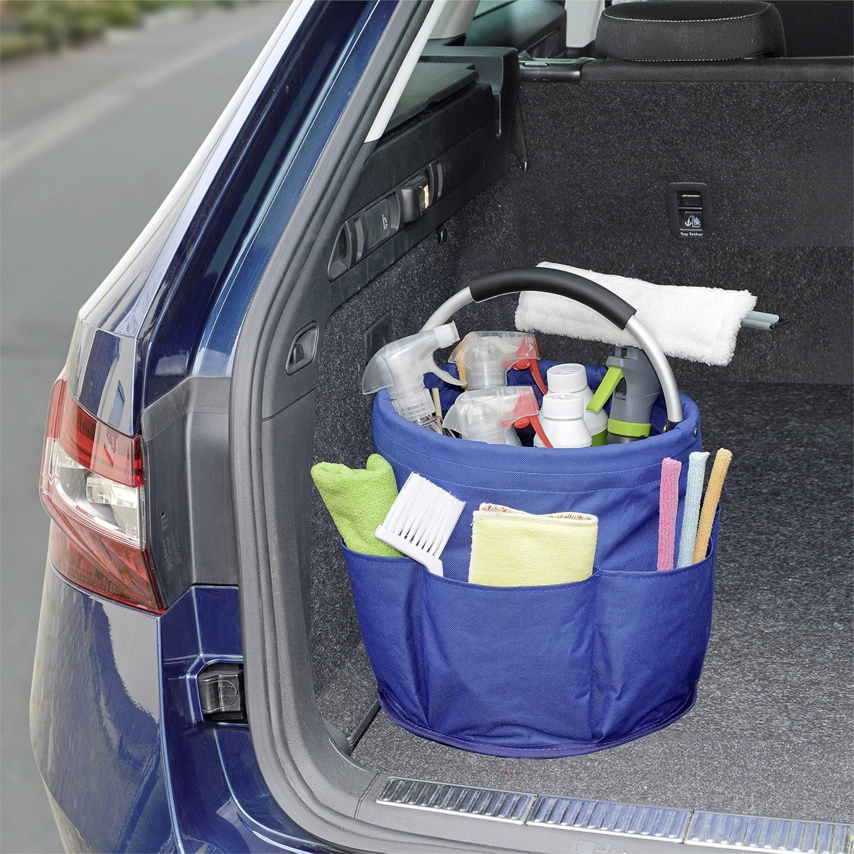 Maximex Organizer Universal-Reinigungs-Caddy Multifunctioneel mand met 6 buitenzakken, ideaal voor huishouden, tuin & kamperen