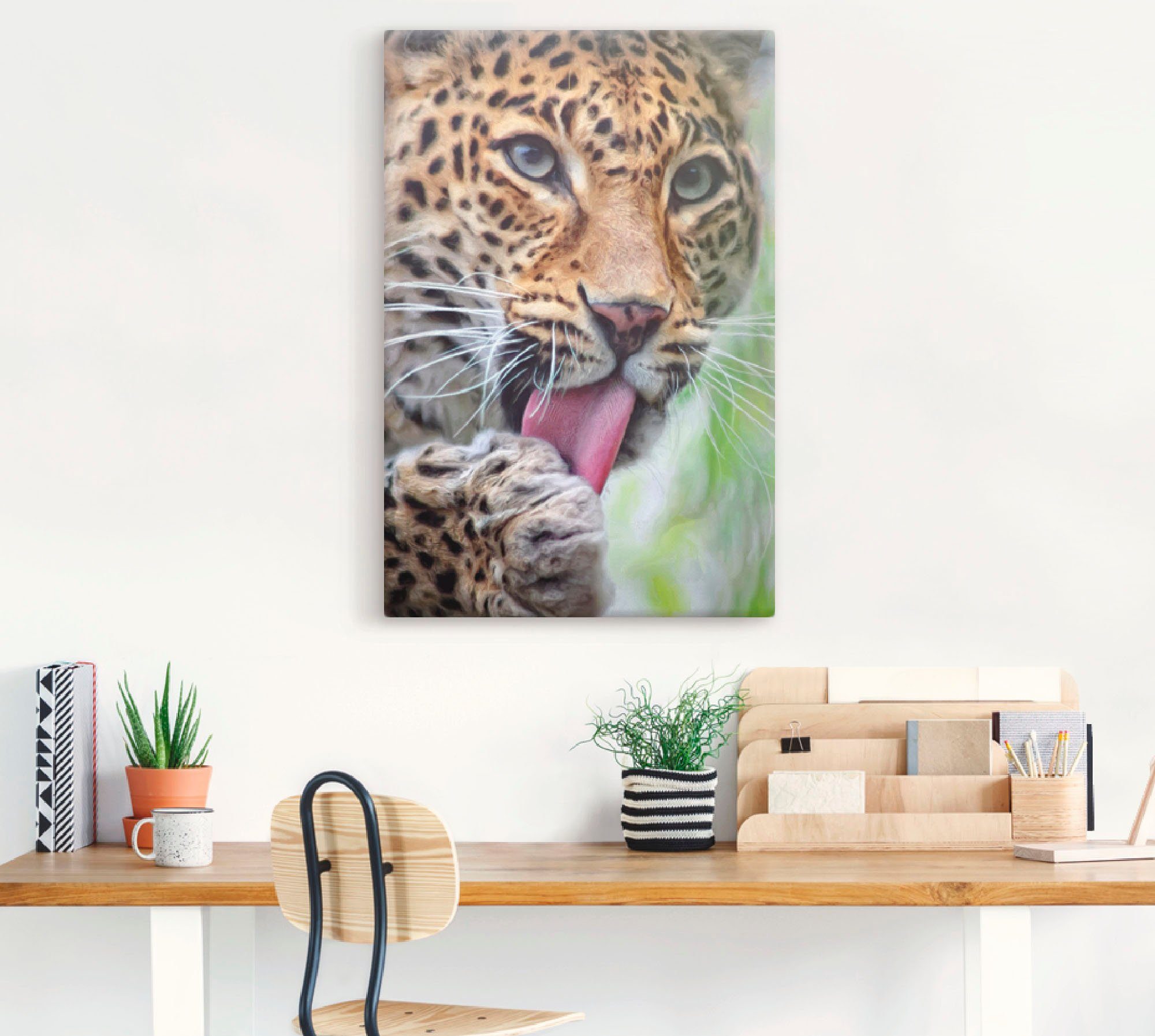 Artland Artprint Leopard als artprint op linnen, poster, muursticker in verschillende maten