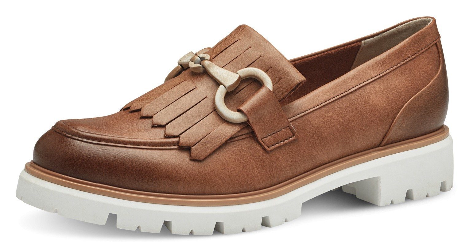 Marco Tozzi Instappers Chunky loafer, slipper in vegan verwerking