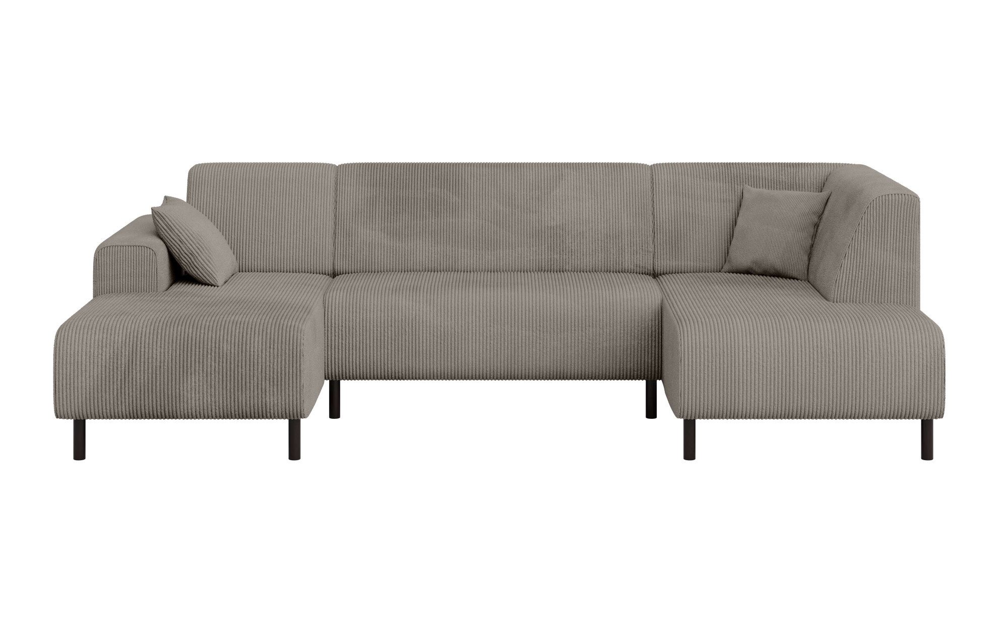 Home affaire Zithoek ARROS U-vorm met golfondersteuning, afmetingen B/D/H: 300/163/81 cm incl. sierkussens, met recamiere links/rechts bestelbaar, ook in cord