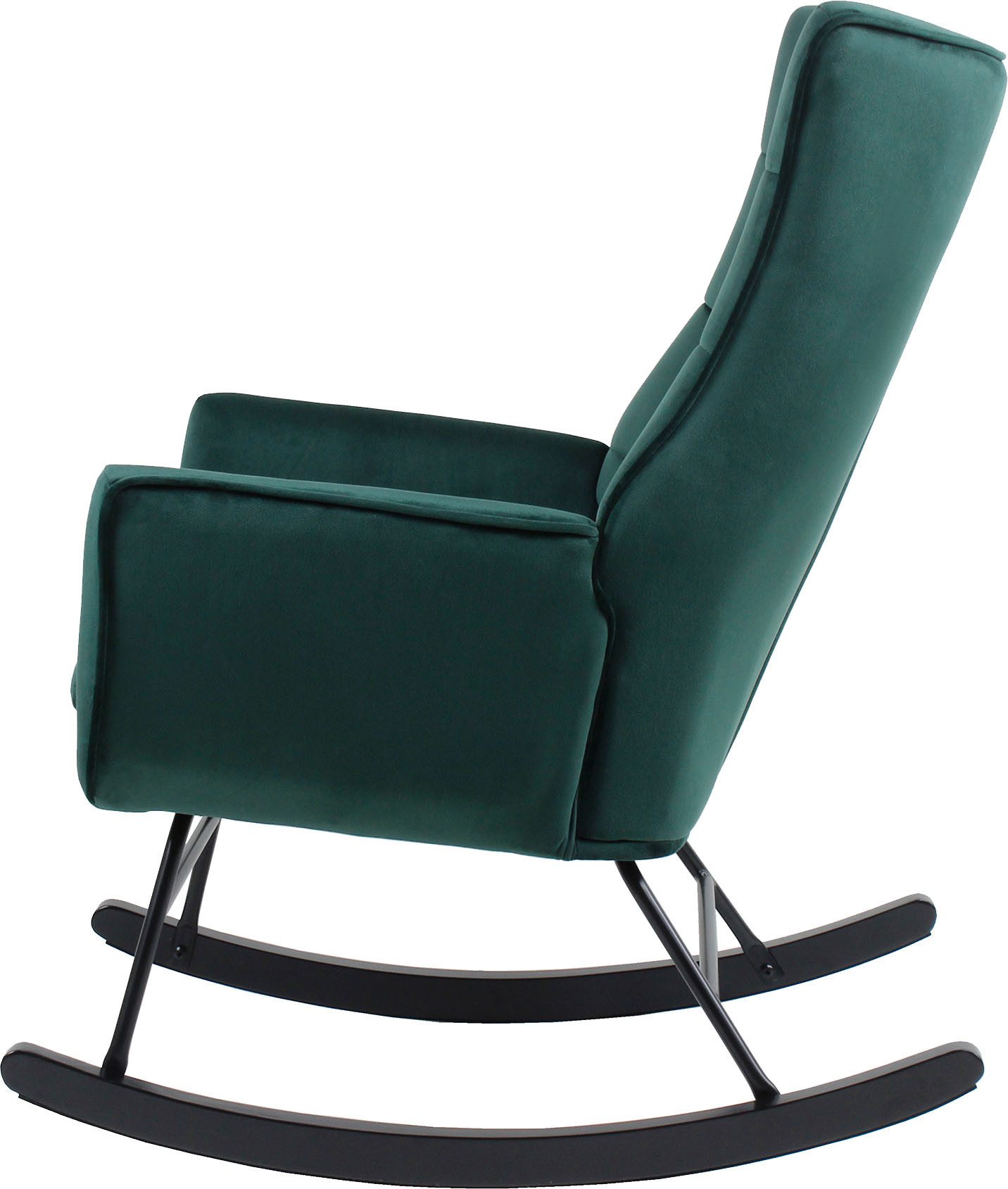 Kayoom Schommelstoel Bryana 125, Relaxstoel om te schommelen, metalen frame met houten slede (1 stuk)