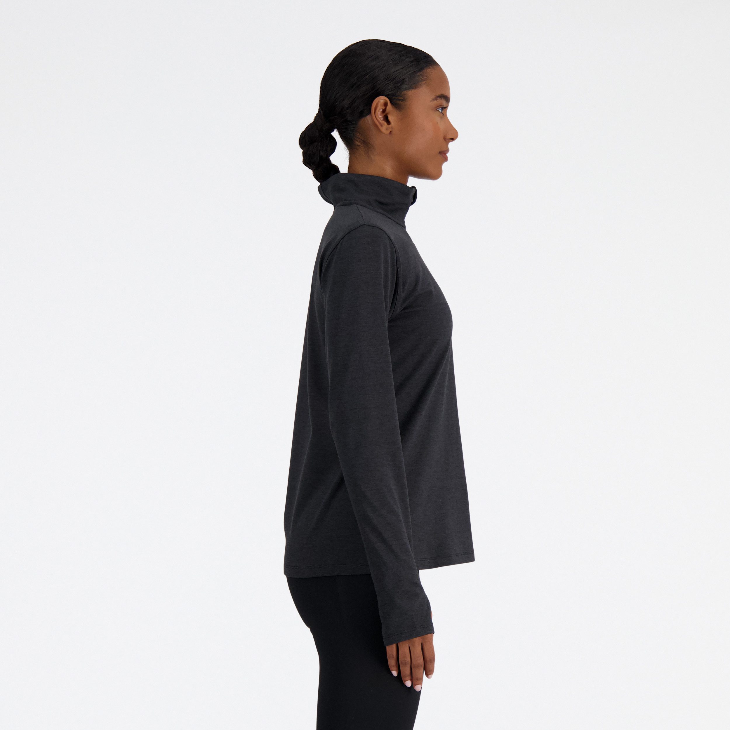 New Balance Runningshirt Sport Essentialspace Dye Quarter Zip PINK TAFFY