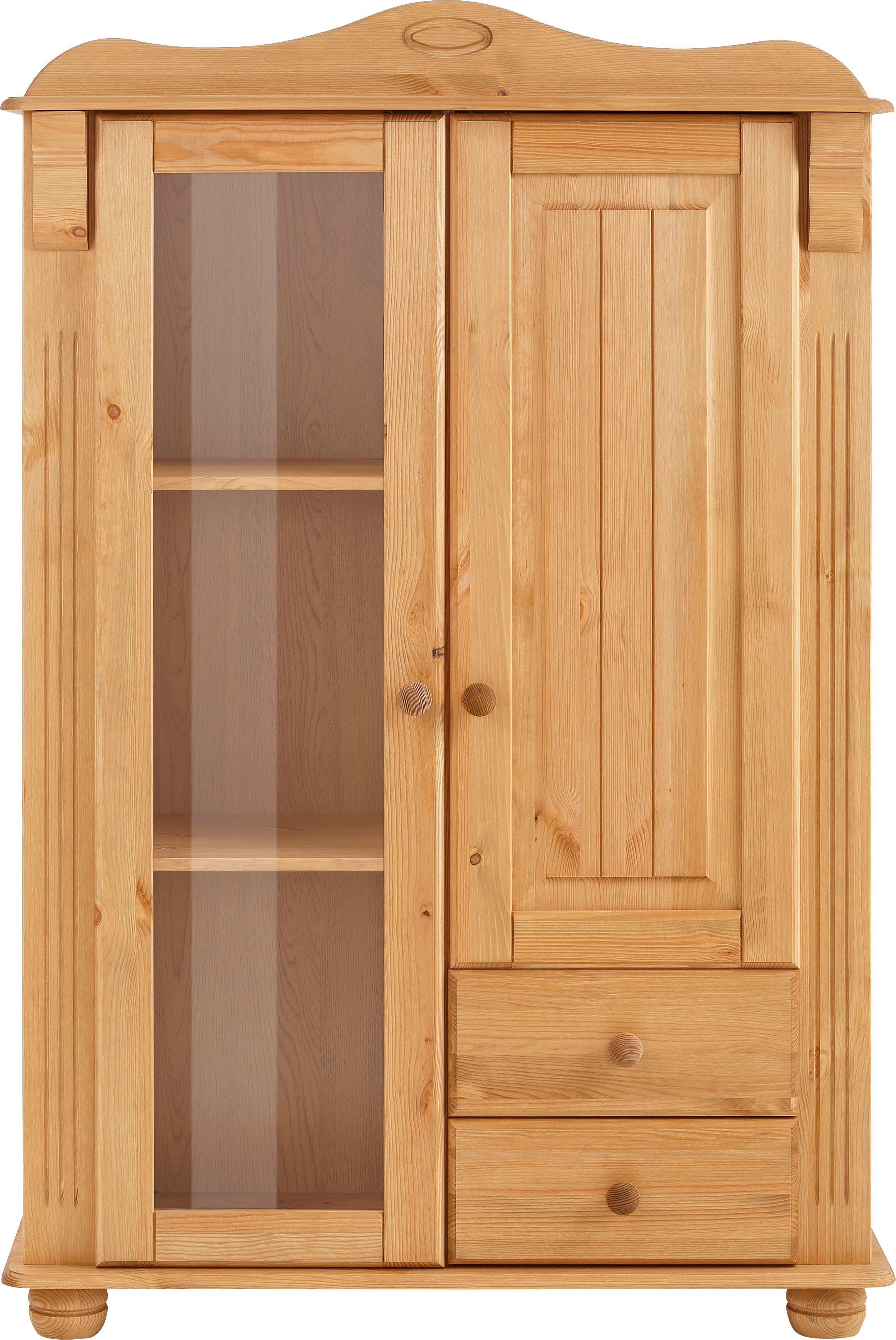 Home affaire Highboard ADELE Opbergkast, 2-deurs, hoogte 135 cm, van massief dennenhout, FSC®