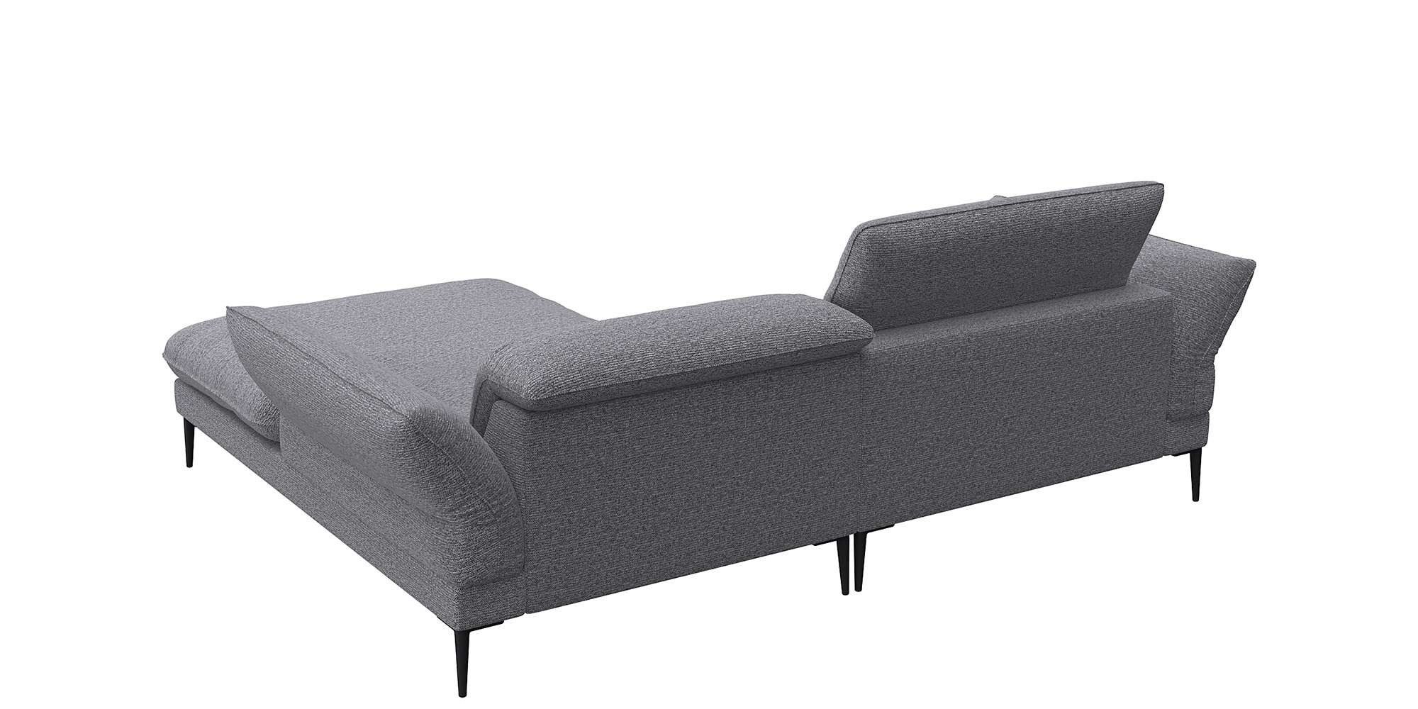 FLEXLUX Hoekbank Salino, functionele bank met recamiere, relaxbank, hoekbank Bank met arm- en hoofdeinde verstellingen, koudschuim & staalgolven