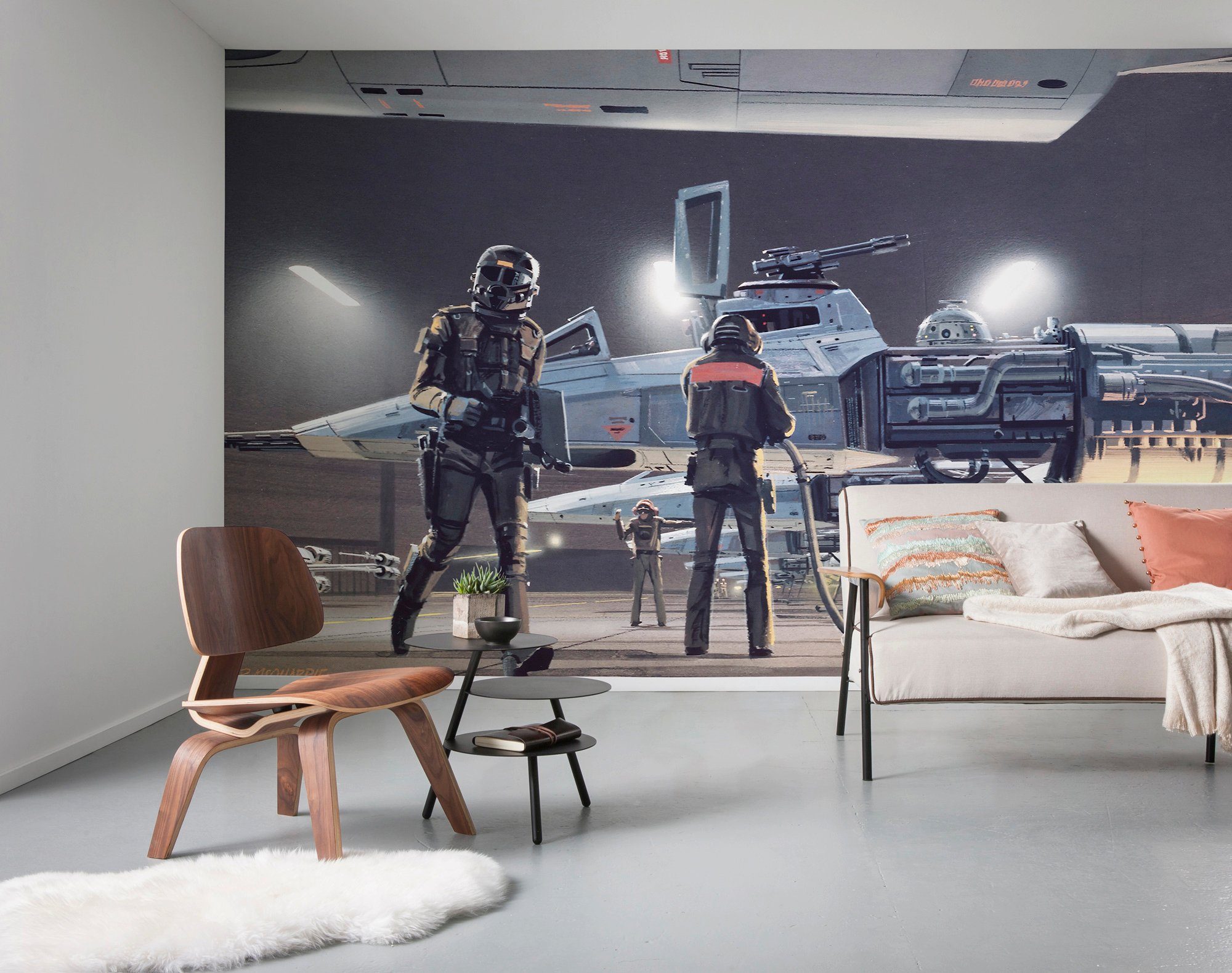 Komar Vliesbehang Star Wars Classic RMQ Yavin Hangar (set)