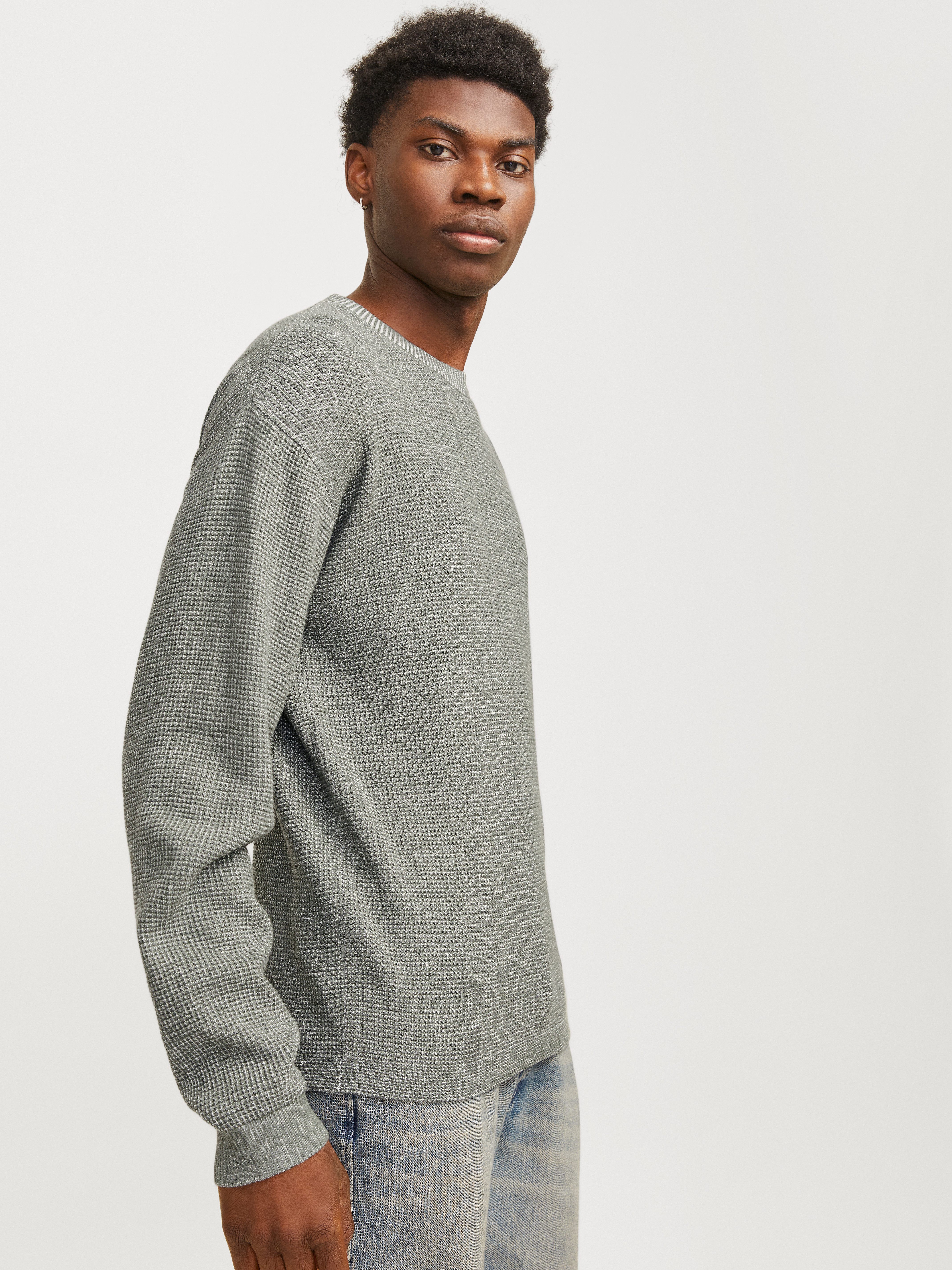 Jack & Jones Gebreide trui JJWALTER KNIT RELAXED CREW NECK