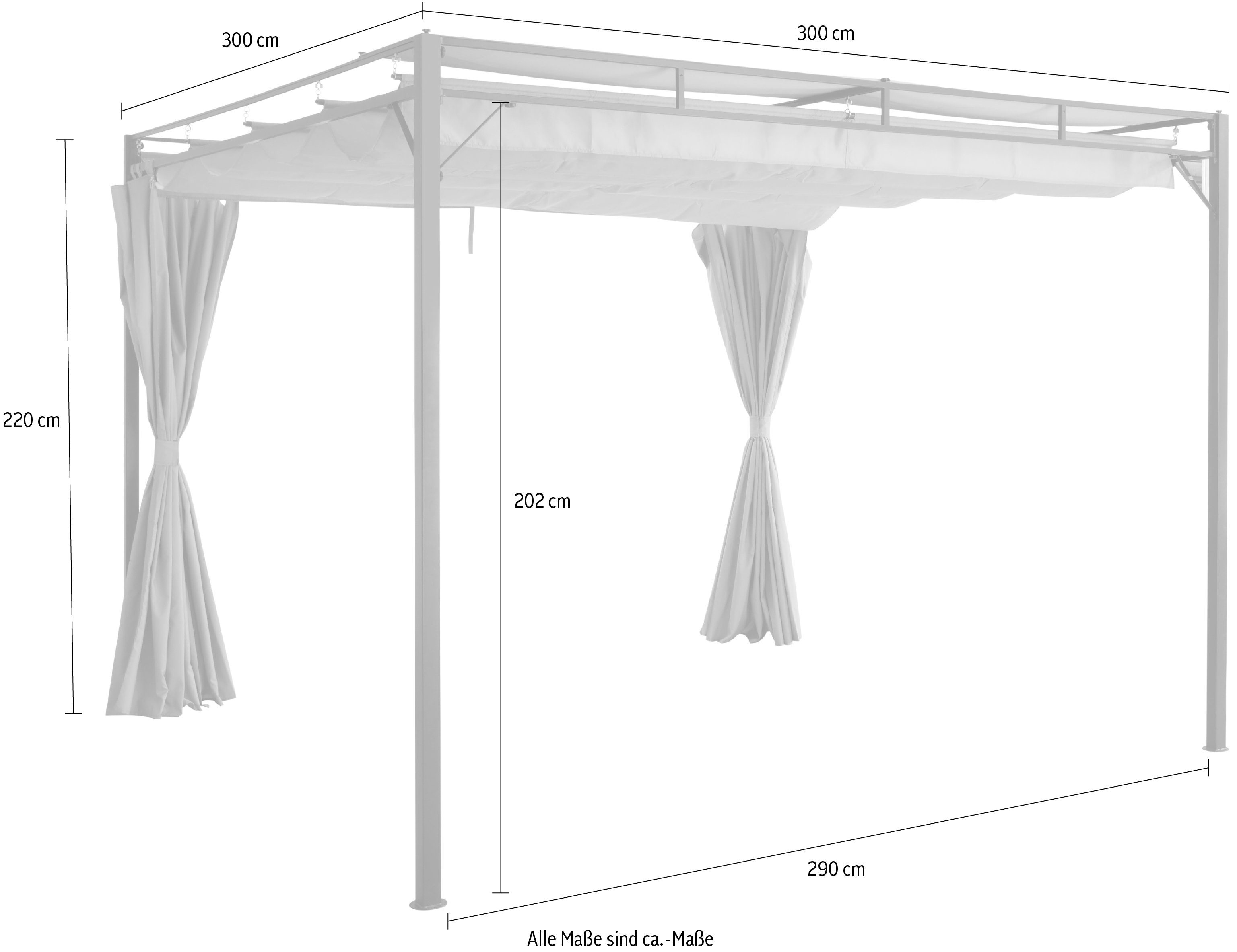 KONIFERA Tuinprieel Milos Bxd: 300x300 cm (set)