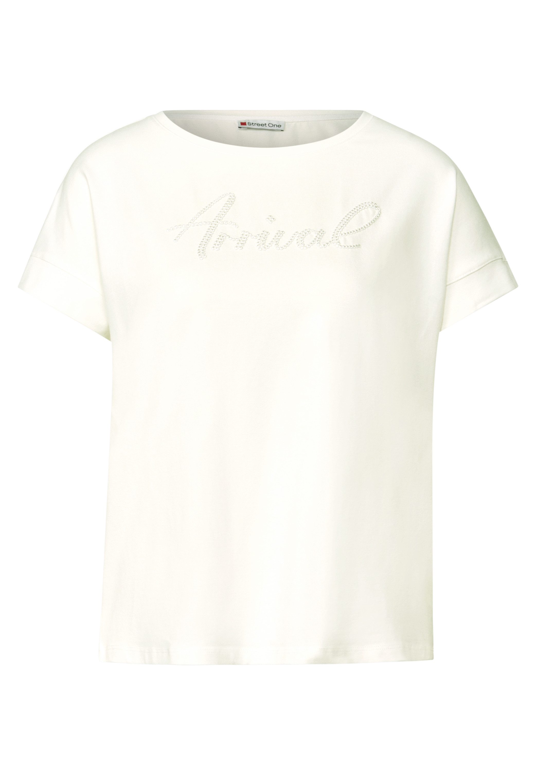 STREET ONE Shirttop met tekstborduursel
