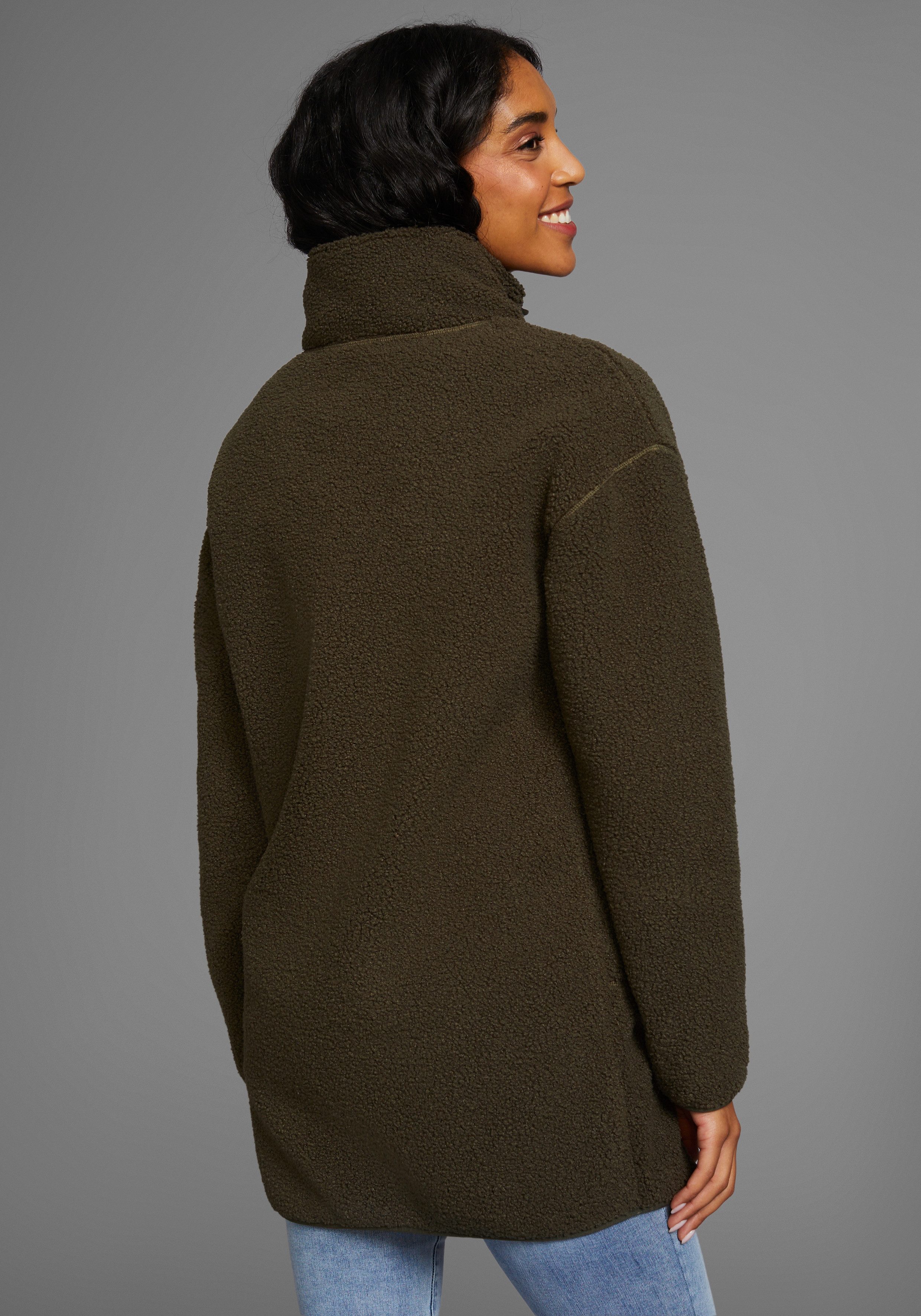 Polarino Fleecejack van fleece, ademend, sneldrogend