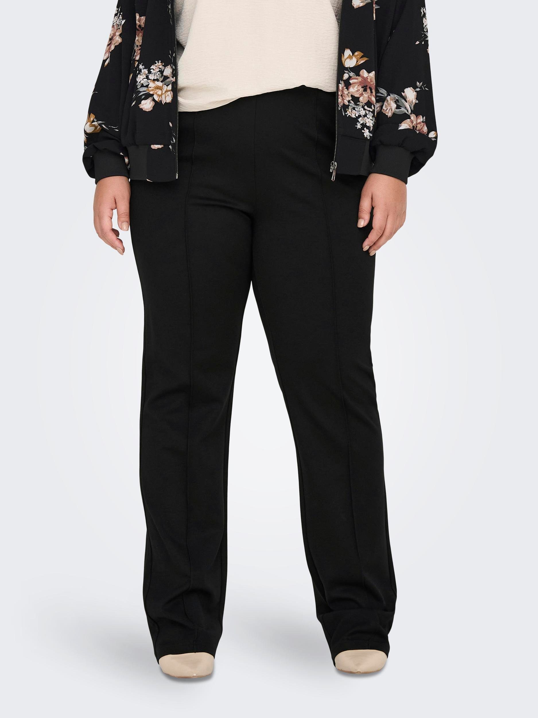Straight Trousers Only Carmakoma , Black , Dames