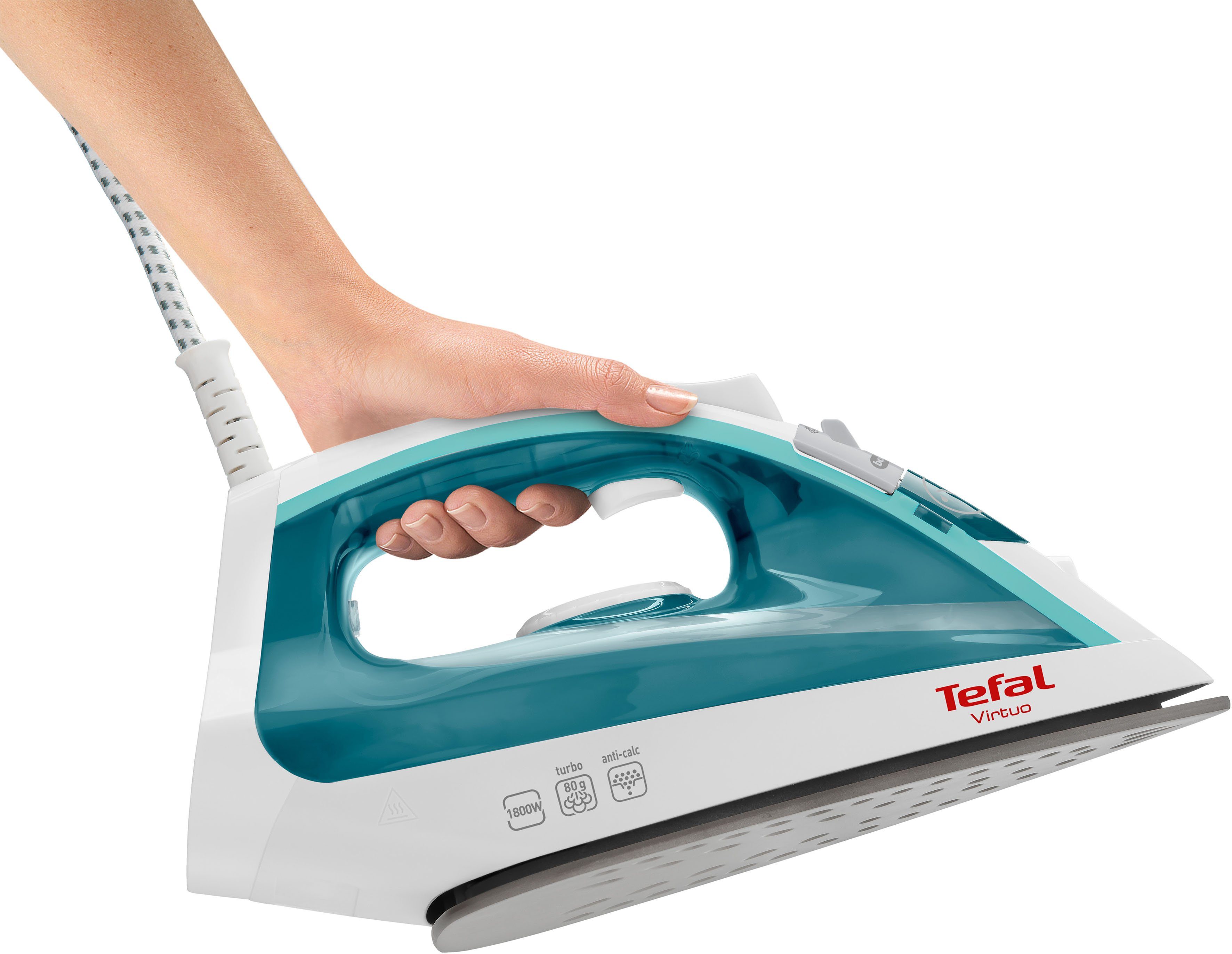 Tefal Stoomstrijkijzer FV1710 Virtuo, 1800 Watt, 80 g/Min. Dampfstoß