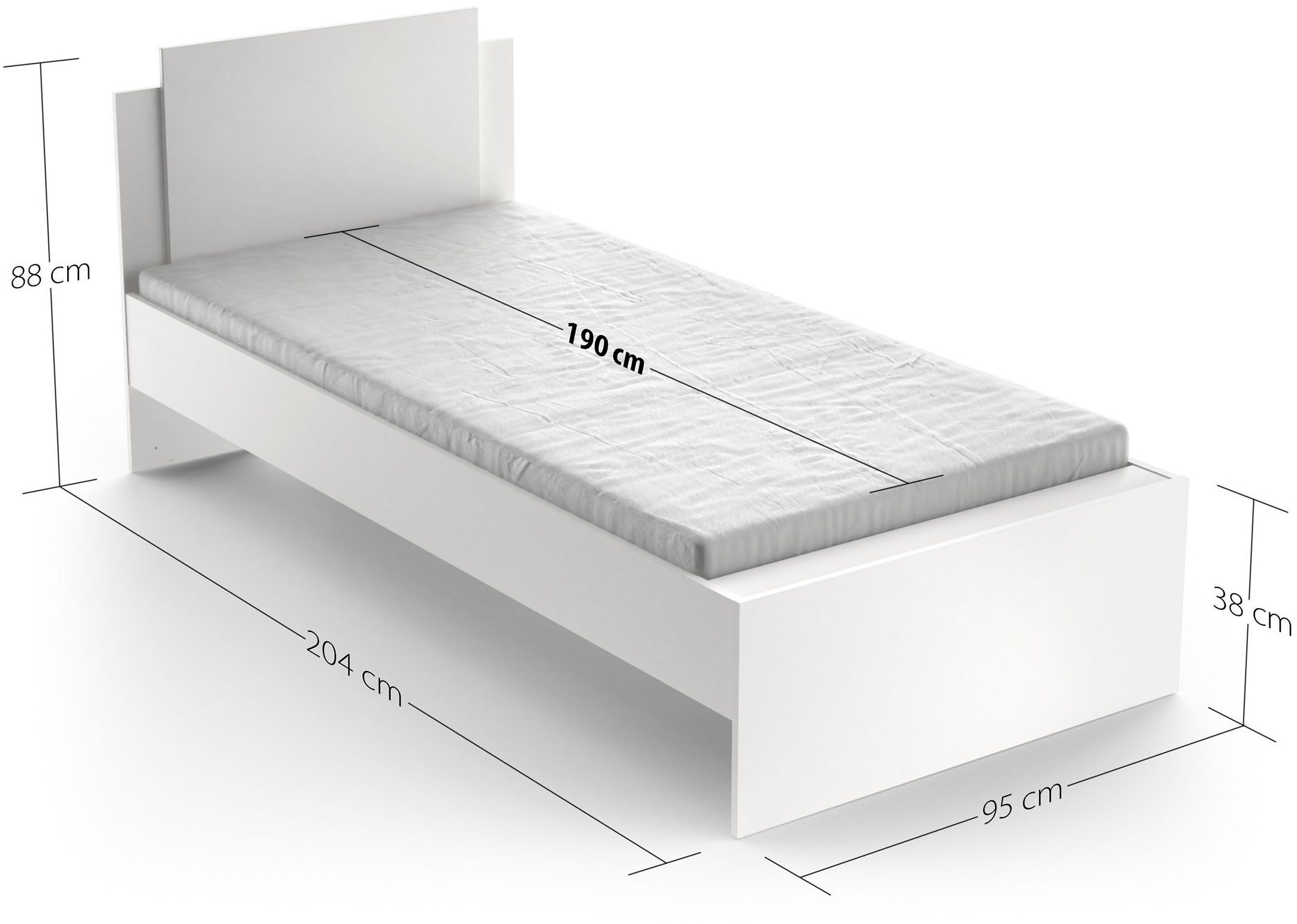 Demeyere GROUP 1-persoonsledikant Life, tienerbed, afmetingen 90 x 200 cm optioneel met lade voor 2e slaapplaats, stijlvol ontwerp