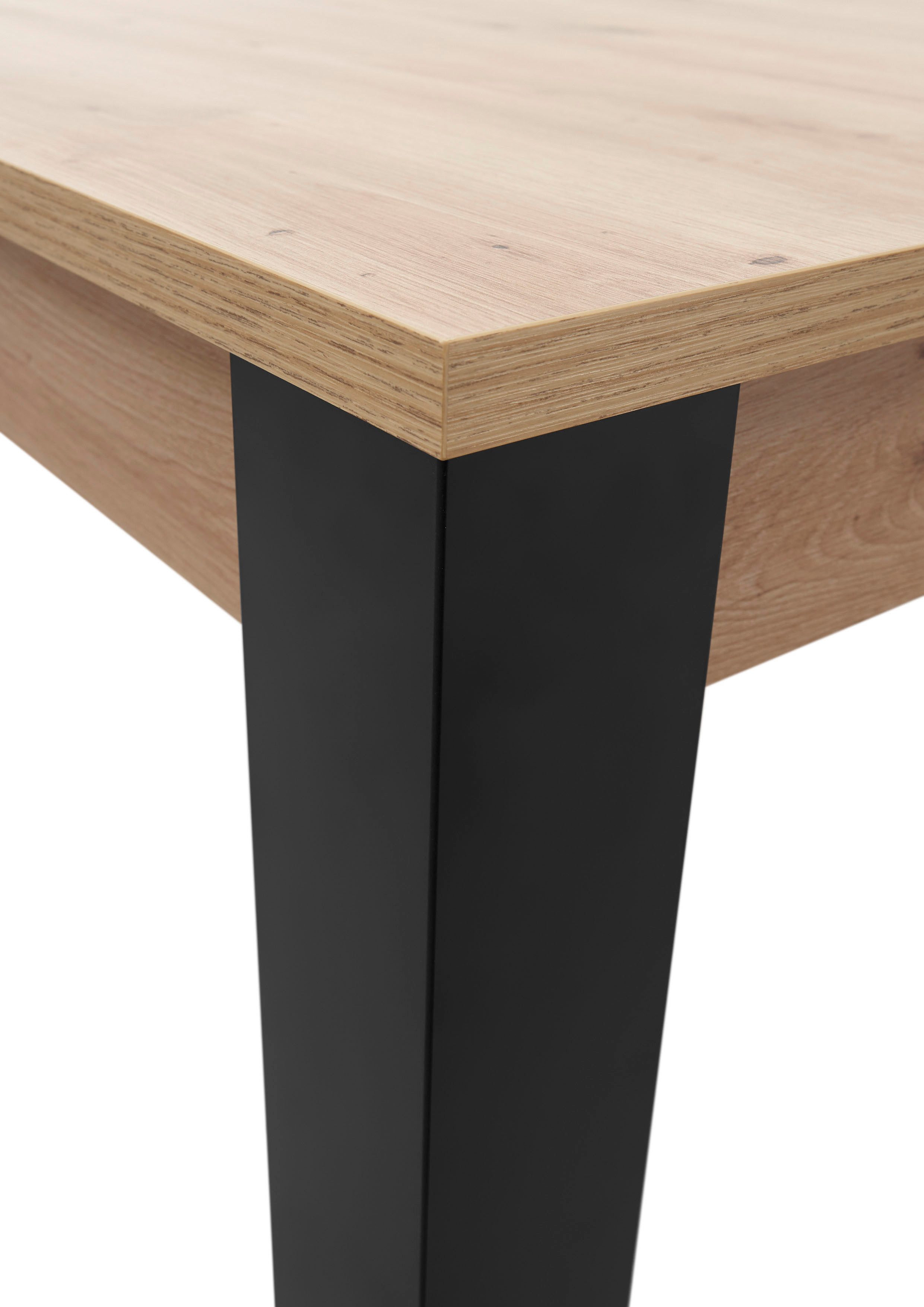 Stolkom Eettafel LUCAS, TOPSELLER! 140-210 cm uitschuifbaar, tafel in eiken artisan decor