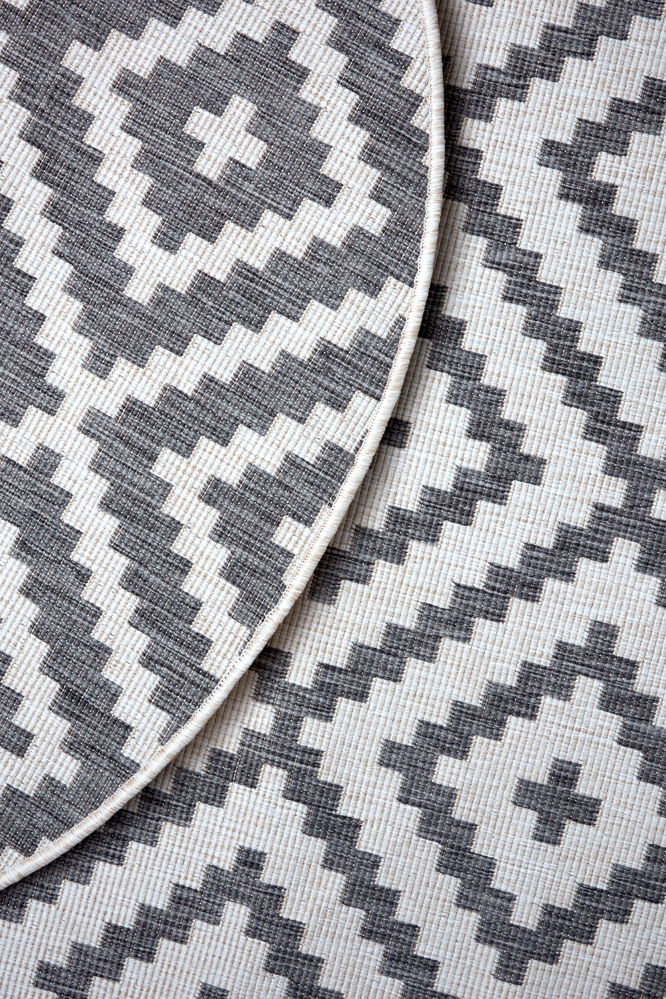 my home Vloerkleed Ronda tweezijdig te gebruiken kleed Sisal-look, platweefsel, in- en outdoor, geometrisch boho design