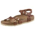 birkenstock sandalen kumba van leer, smalle schoenwijdte bruin