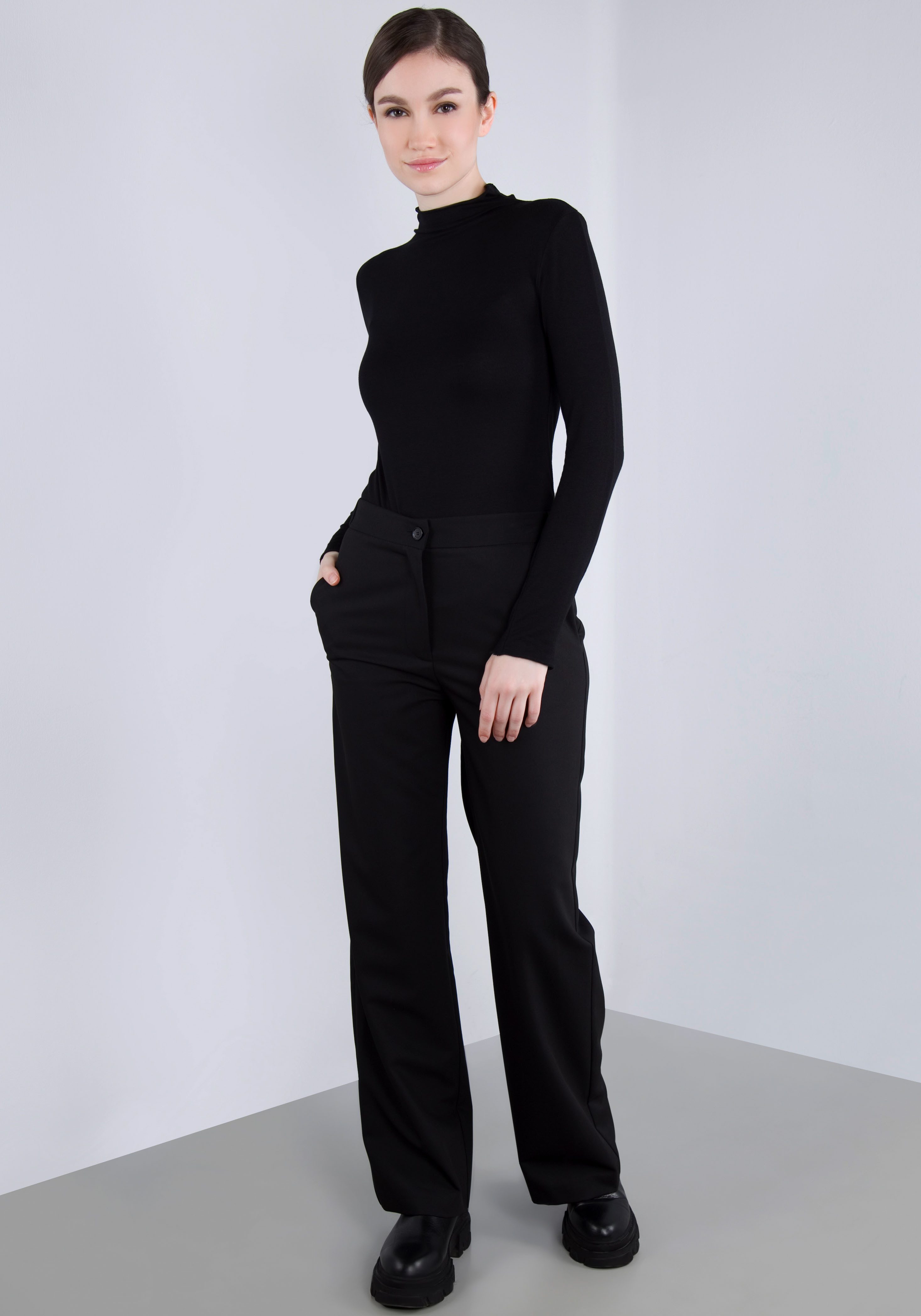 IMPERIAL Stoffen broek , casual wijde broek met elastische tailleband aan de achterkant