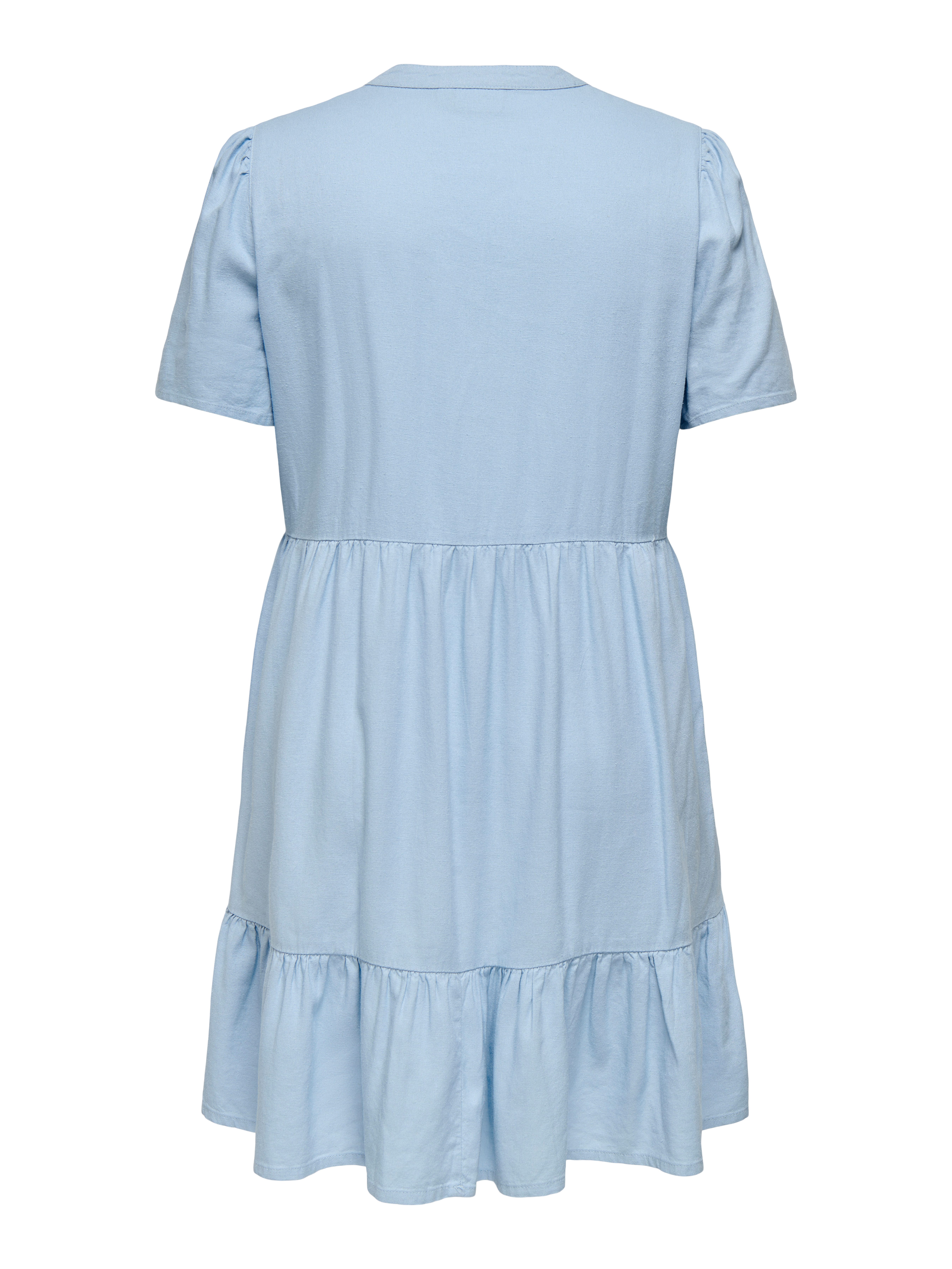 ONLY CARMAKOMA Mini-jurk CARTIRI-CARO S/S V-NECK LIN DRESS TLR