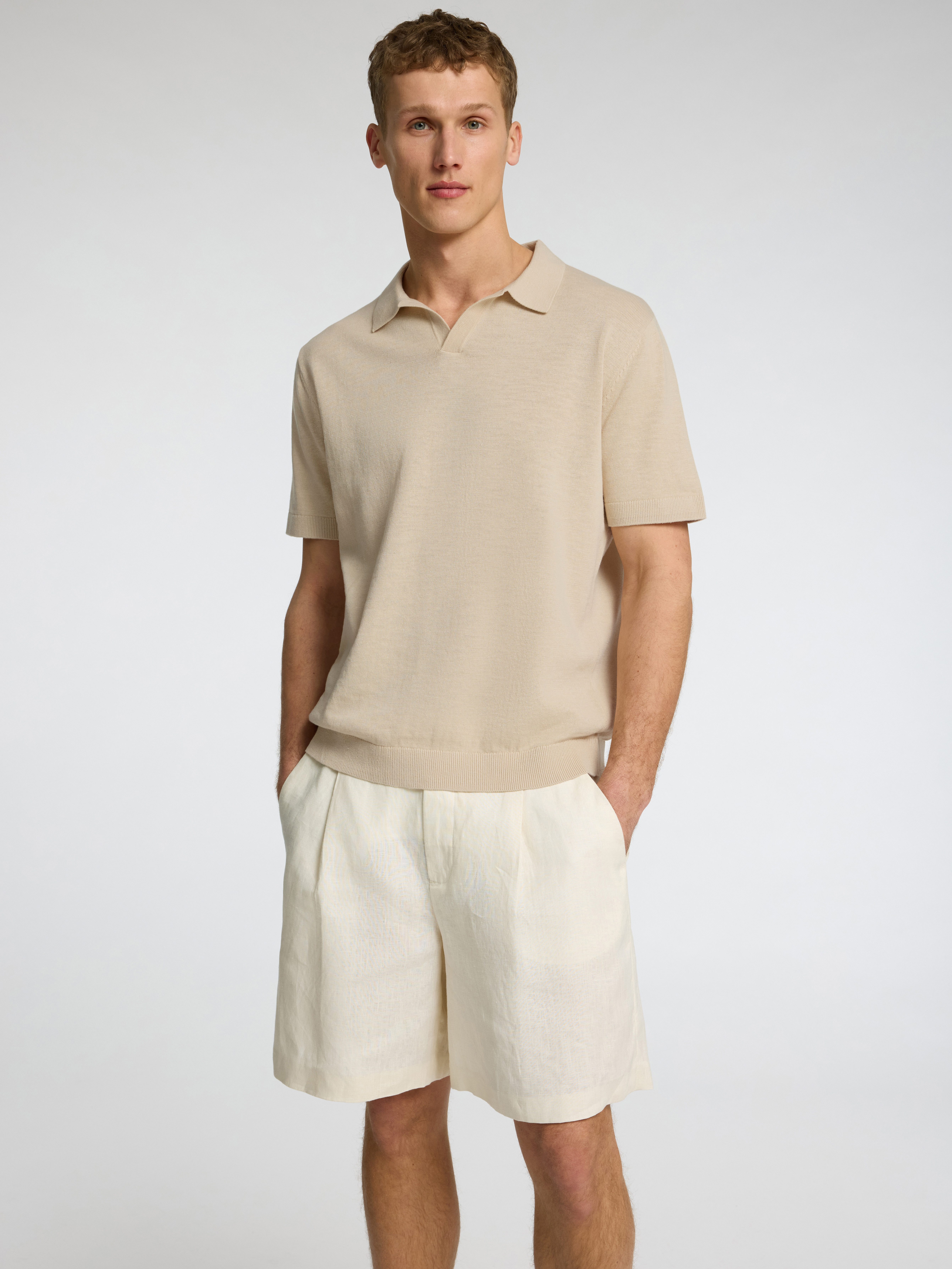 SELECTED HOMME Poloshirt SLHMATTIS SS KNIT SUN OPEN POLO NOOS