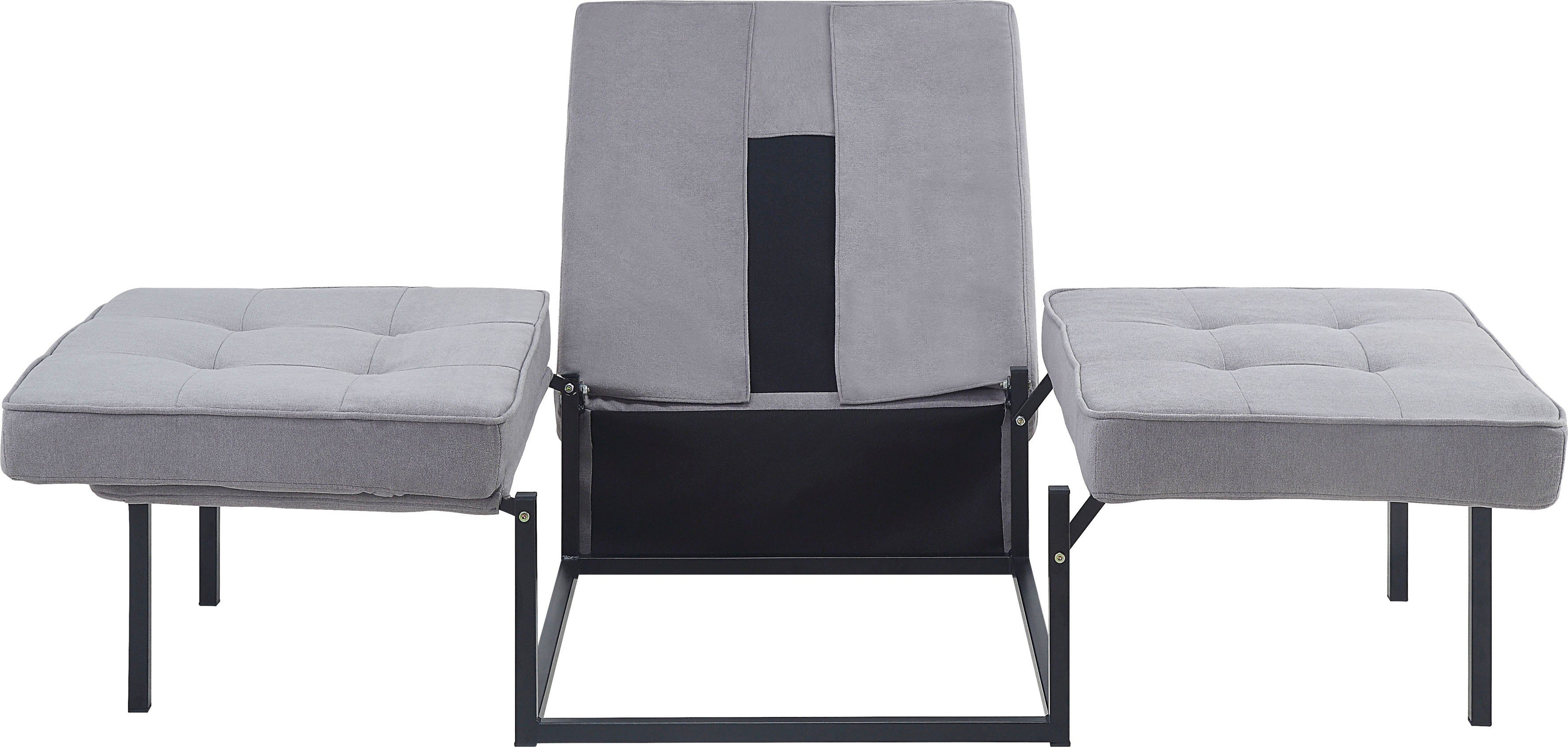 ATLANTIC home collection Slaapbank Finn te veranderen in een loungestoel, relaxfauteuil en logeerbed, incl. kussen