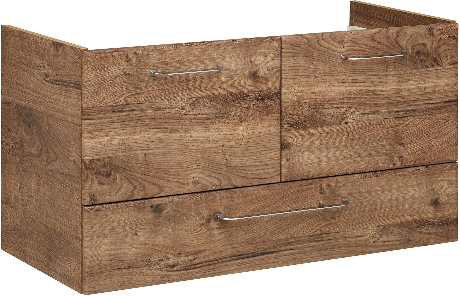 Saphir Badmeubelset Quickset 943 2-delig, mineraalmarmere wastafel en LED-spiegelkast (set)