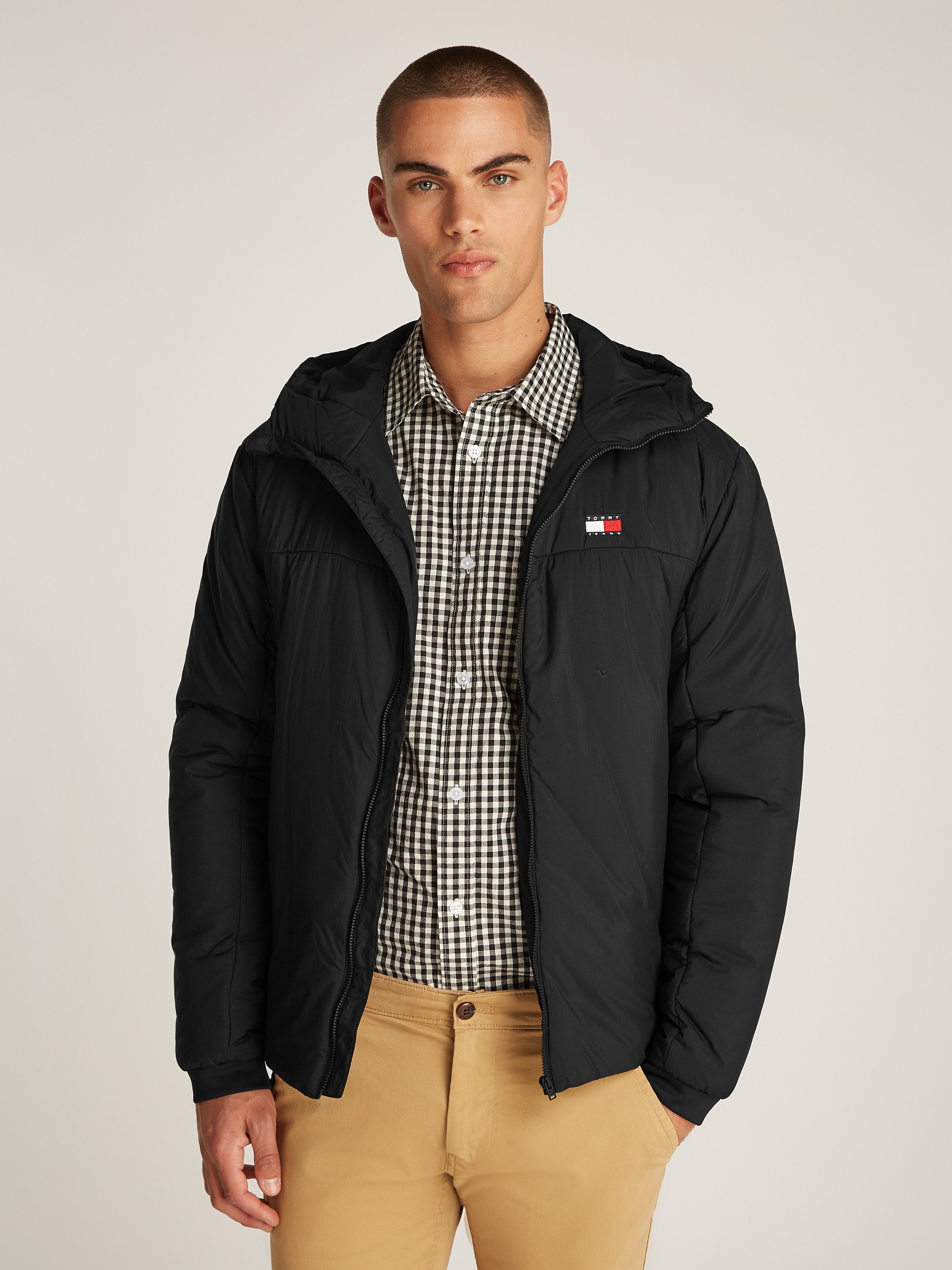 TOMMY JEANS Kort jack TJM LT POLY JACKET EXT heren jassen maat XXXL zwart