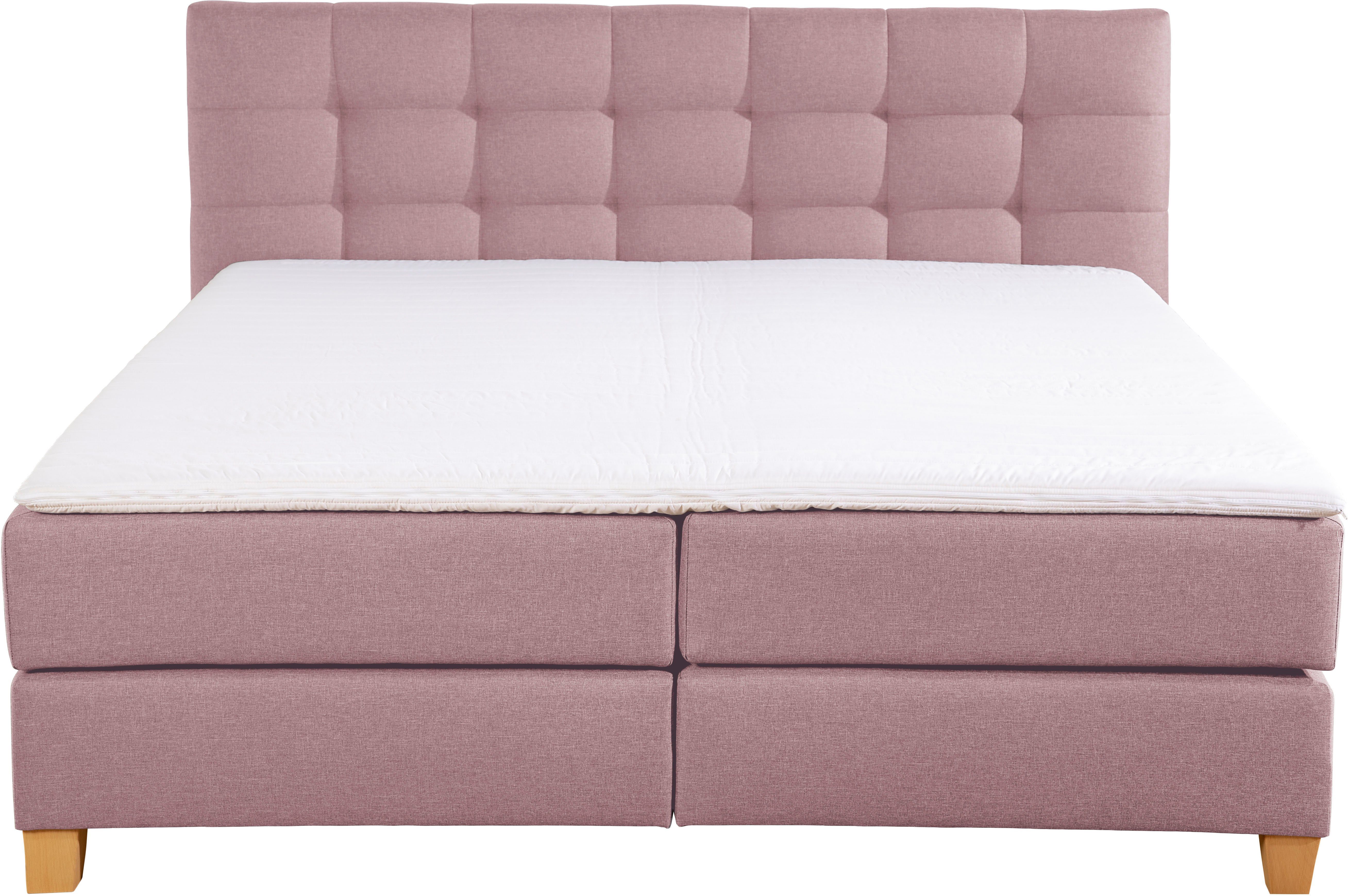 Home affaire Boxspring Moulay incl. topmatras, in extra lang 220 cm, 3 hardheden, ook in h4