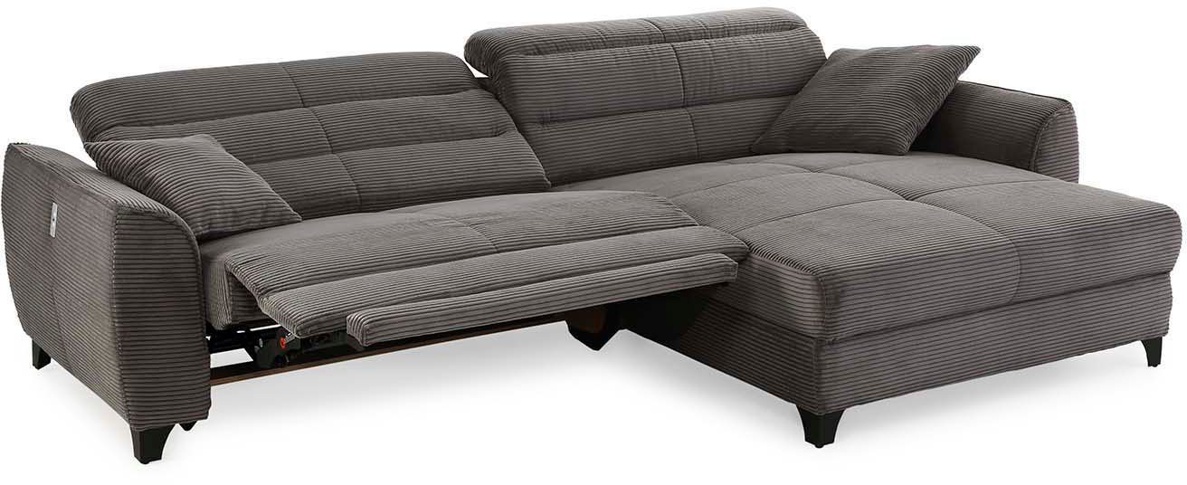 Jockenhöfer Gruppe Hoekbank Double One L-vorm met 2 x 120 cm brede, elektrisch verstelbare relaxfuncties