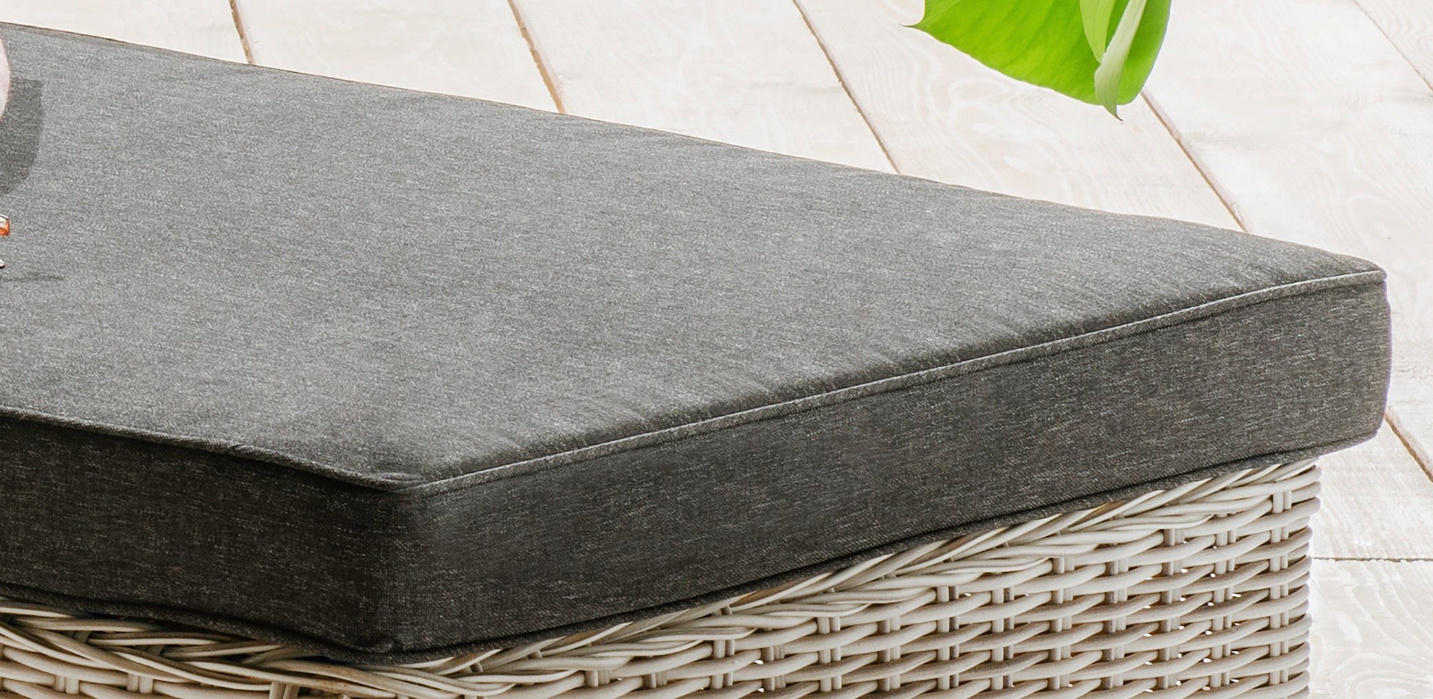 Destiny Ligstoel Casa Aluminium, polyrattan, met wielen en kussen, 202x83x58cm, verstelbaar