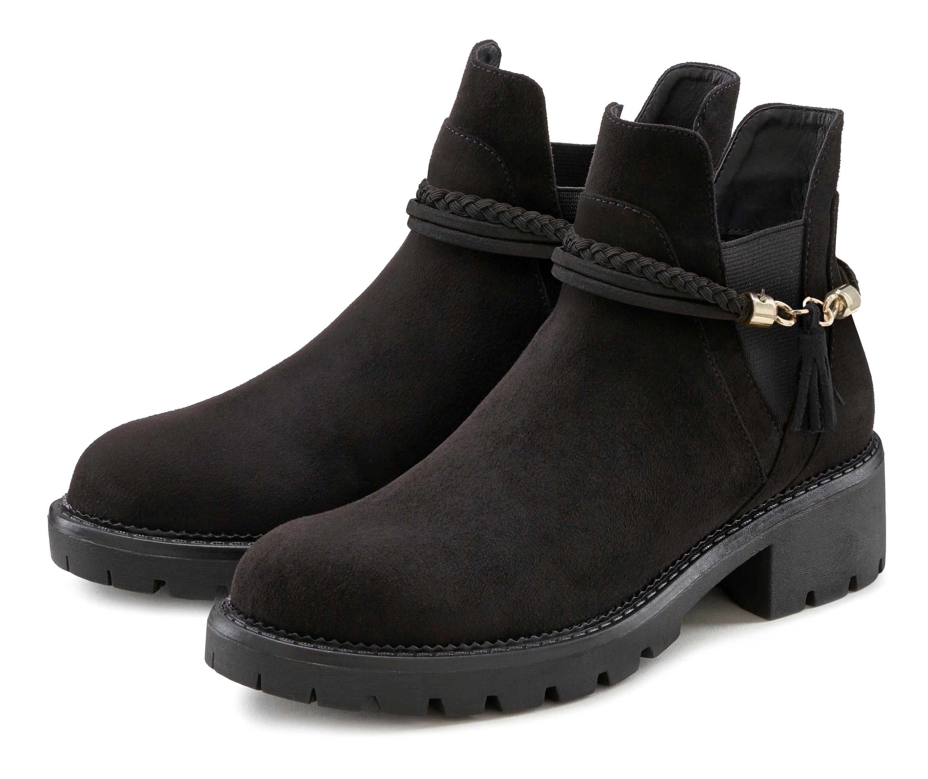 Lascana Chelsea-boots met afneembaar band en chunky zool, enkellaarsjes